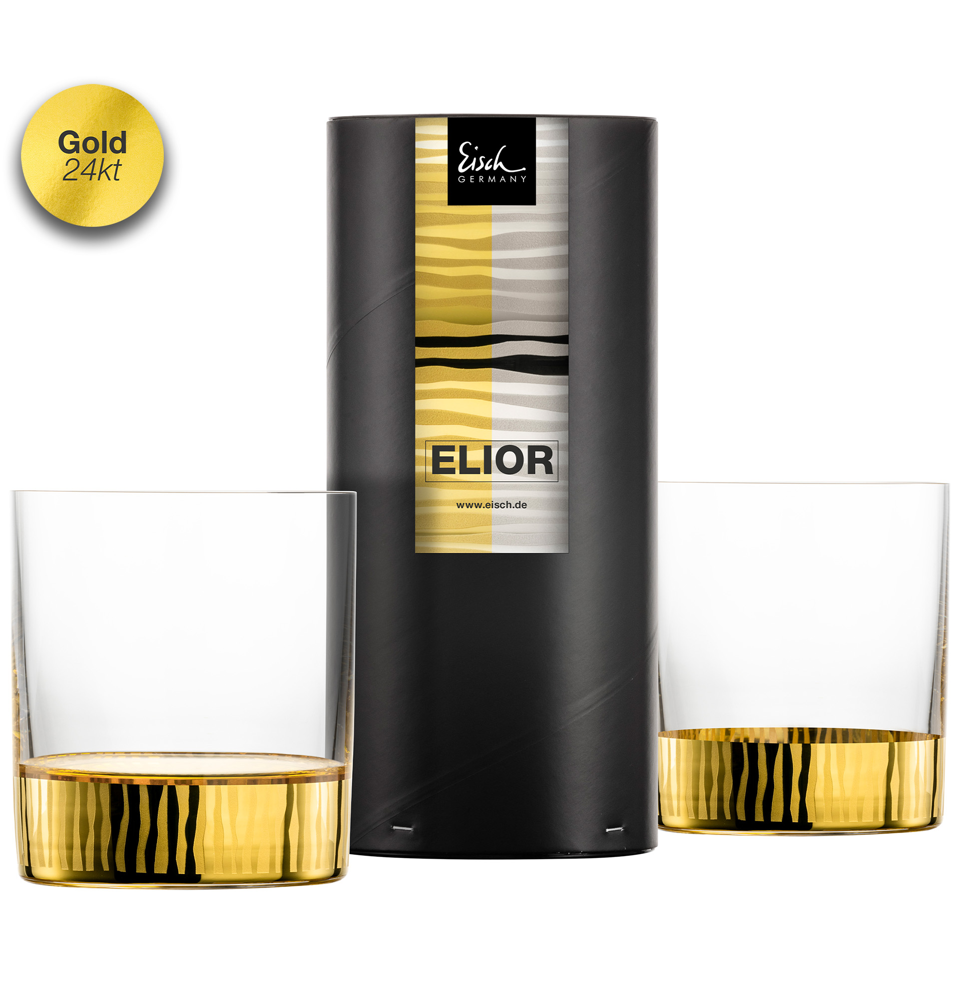 2er Set Whiskygläser gold ELIOR