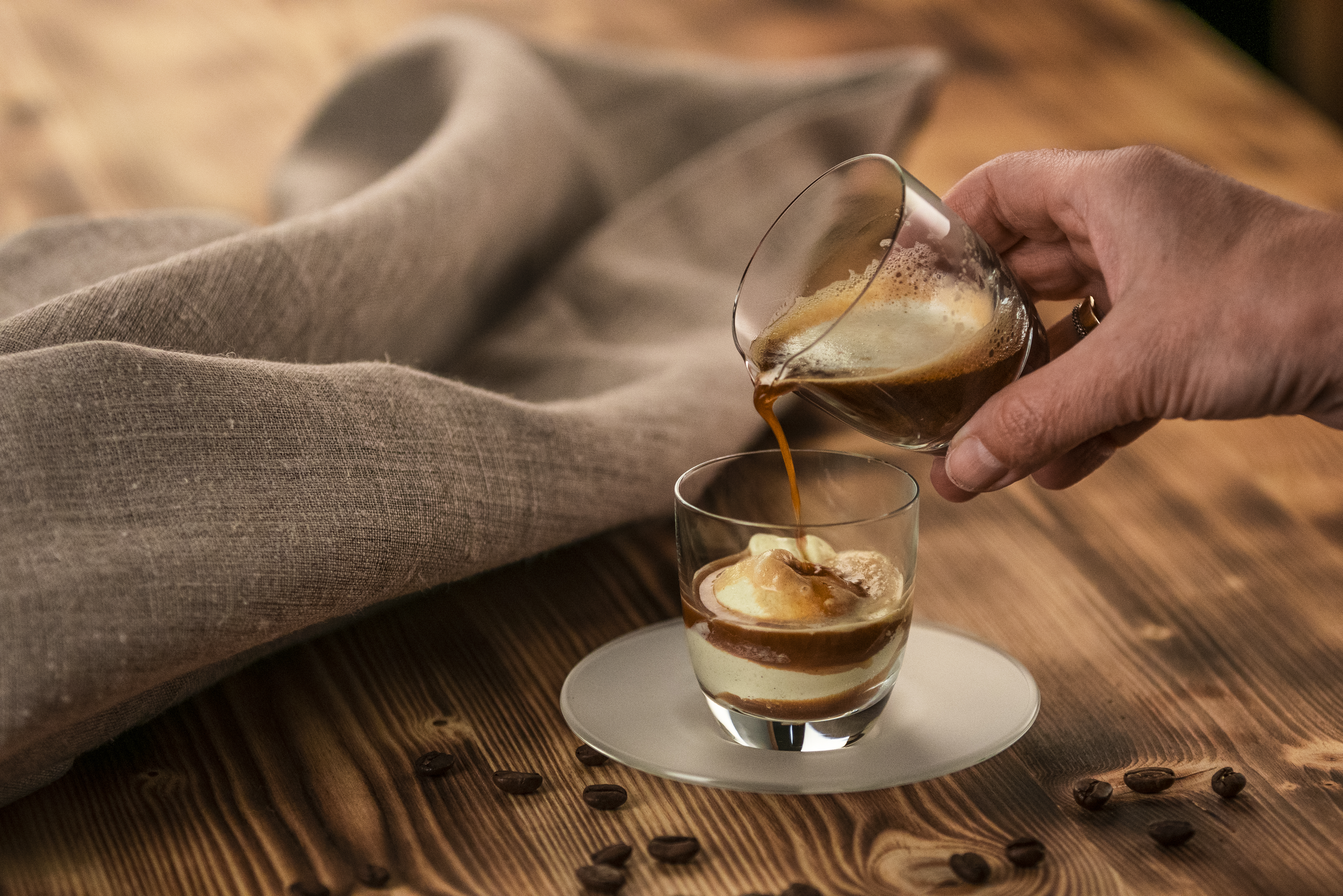 Set Kaffeeglas mit Kännchen AFFOGATO