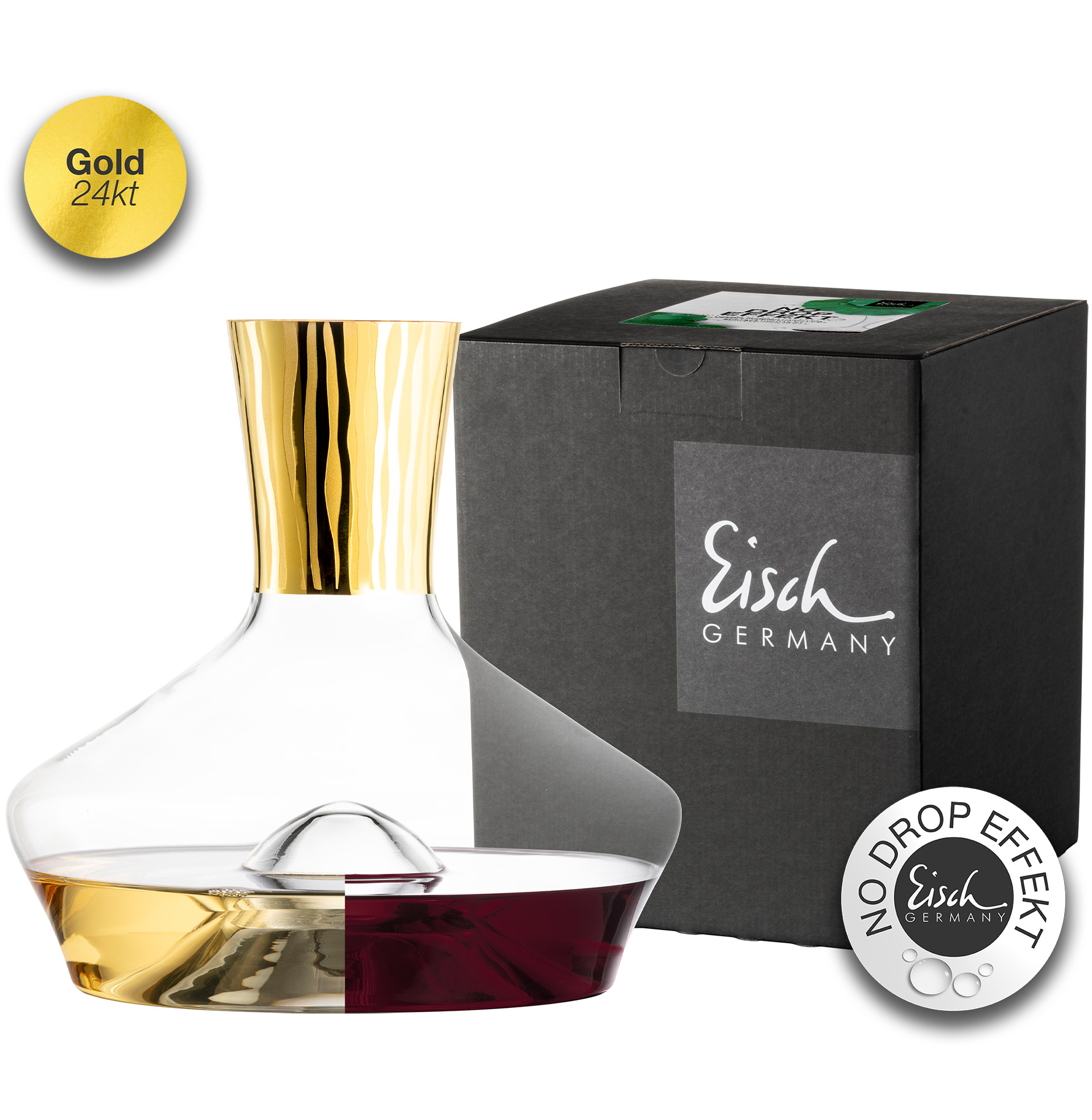 Dekantierkaraffe gold No Drop Effekt 1,5l ELIOR