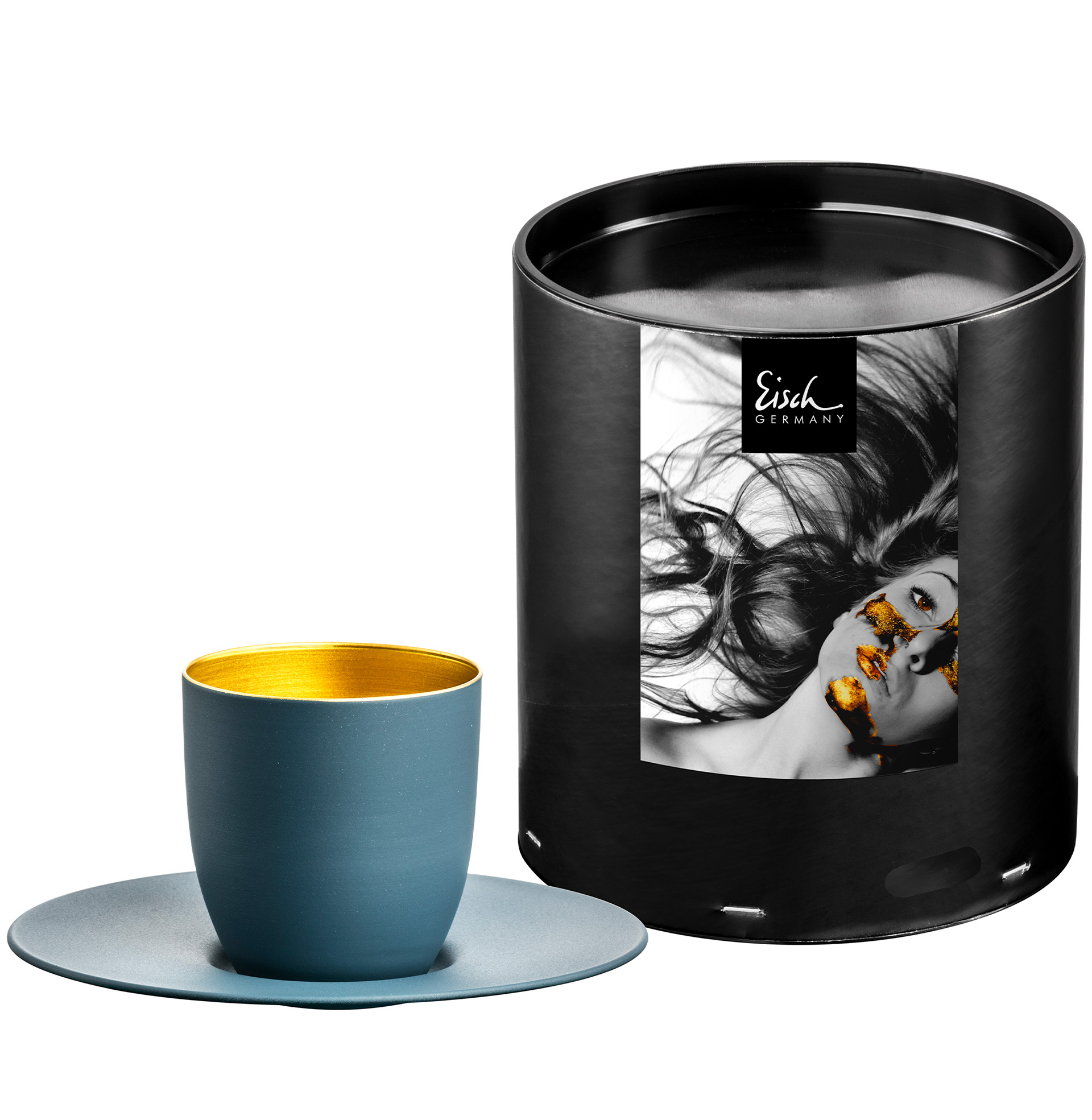 Espresso-Set petrol/gold COSMO COLLECT