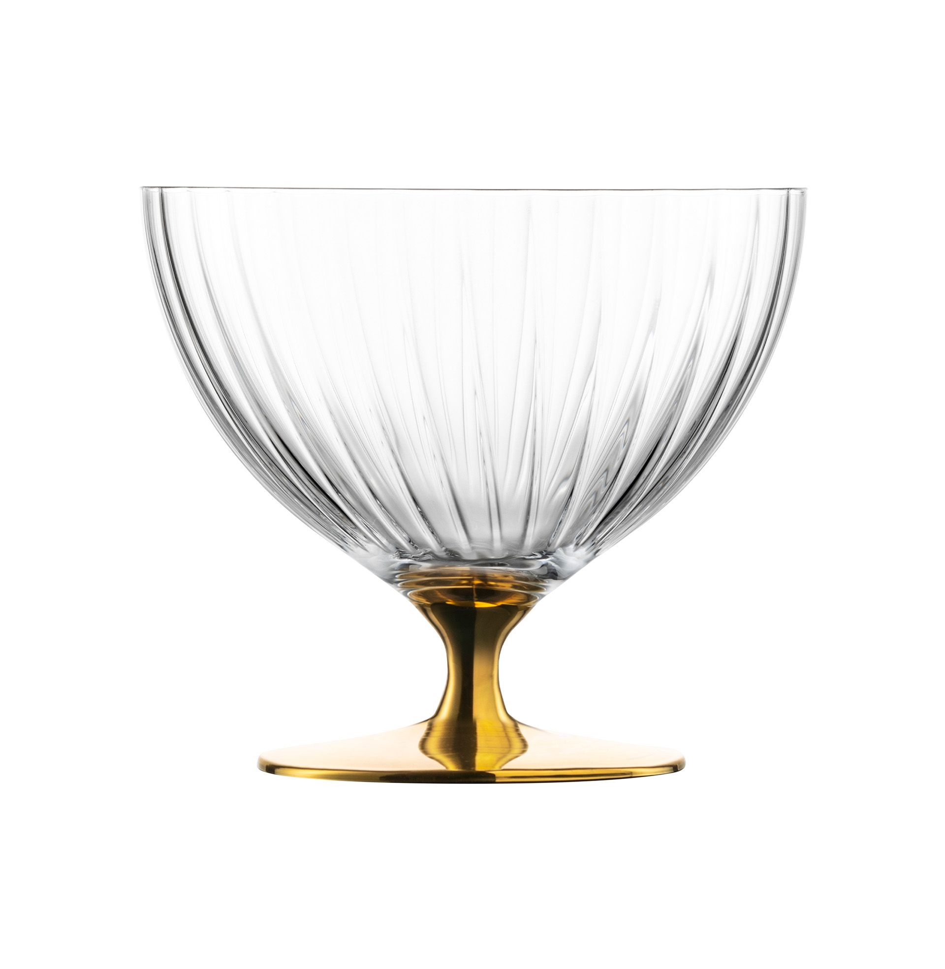 Footed dessert bowl gold