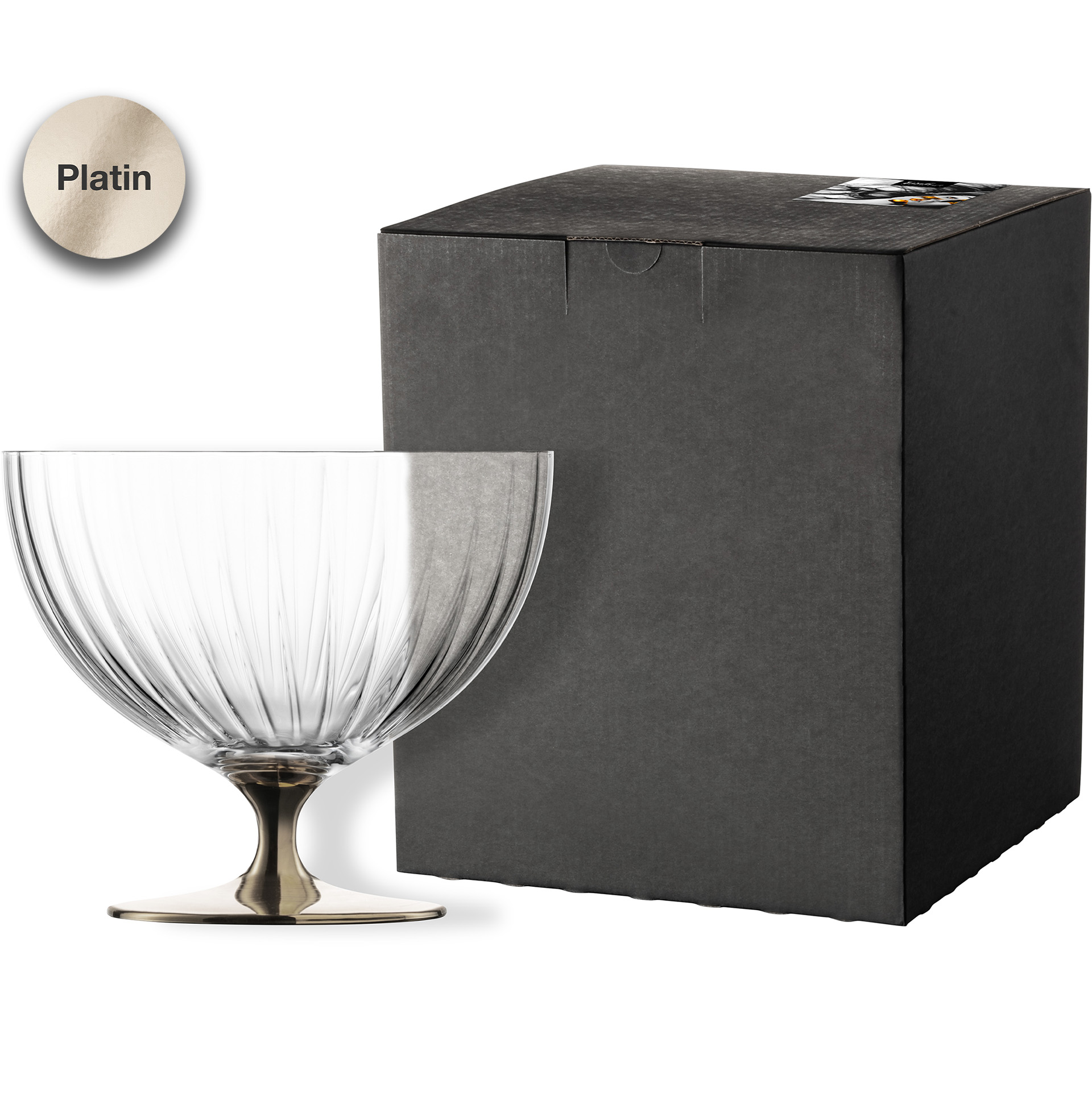 Footed bowl platinum