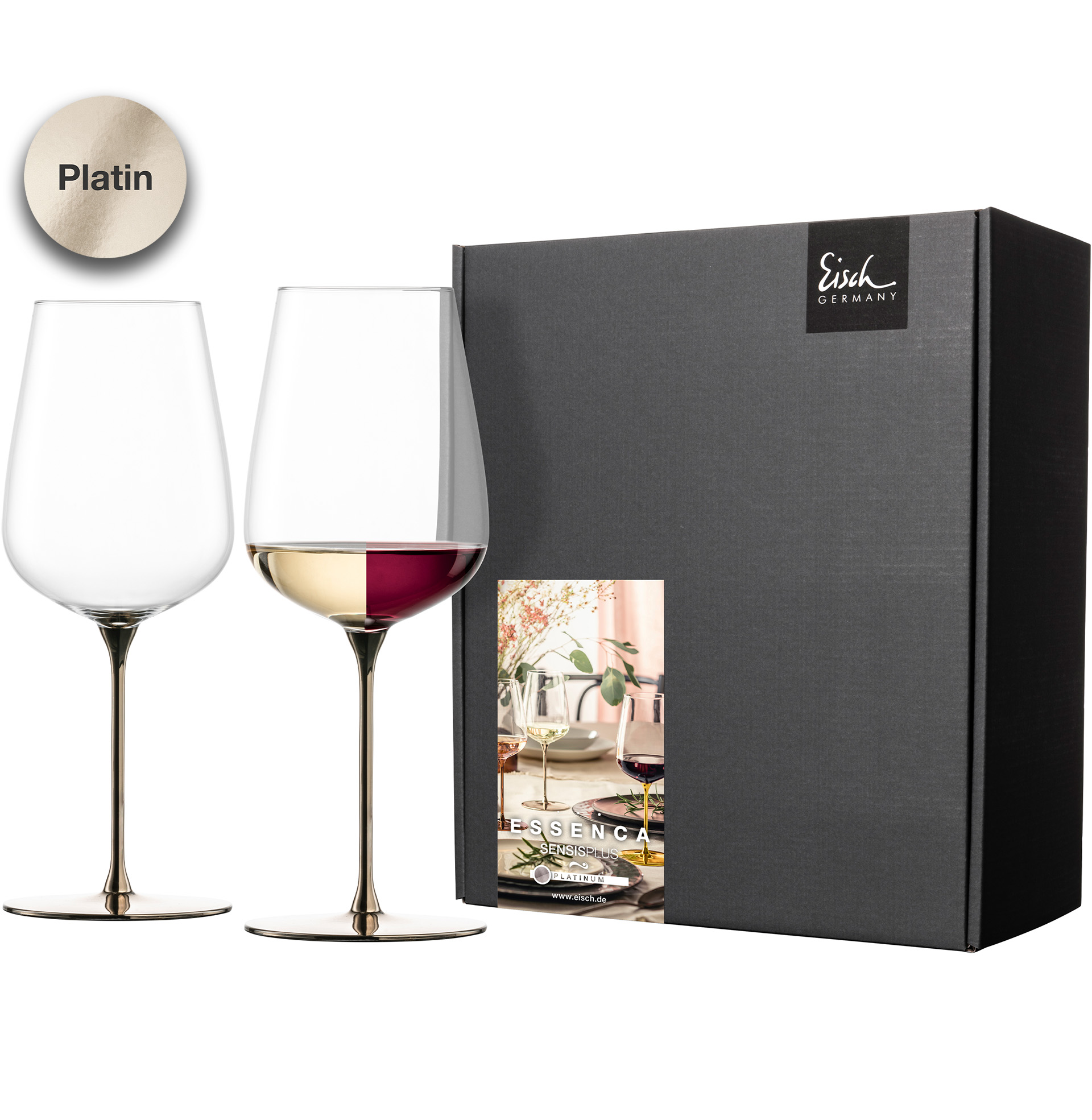 Set of 2 allround wine glasses fruity & aromatic platinum ESSENCA SENSISPLUS PLATINUM EDITION