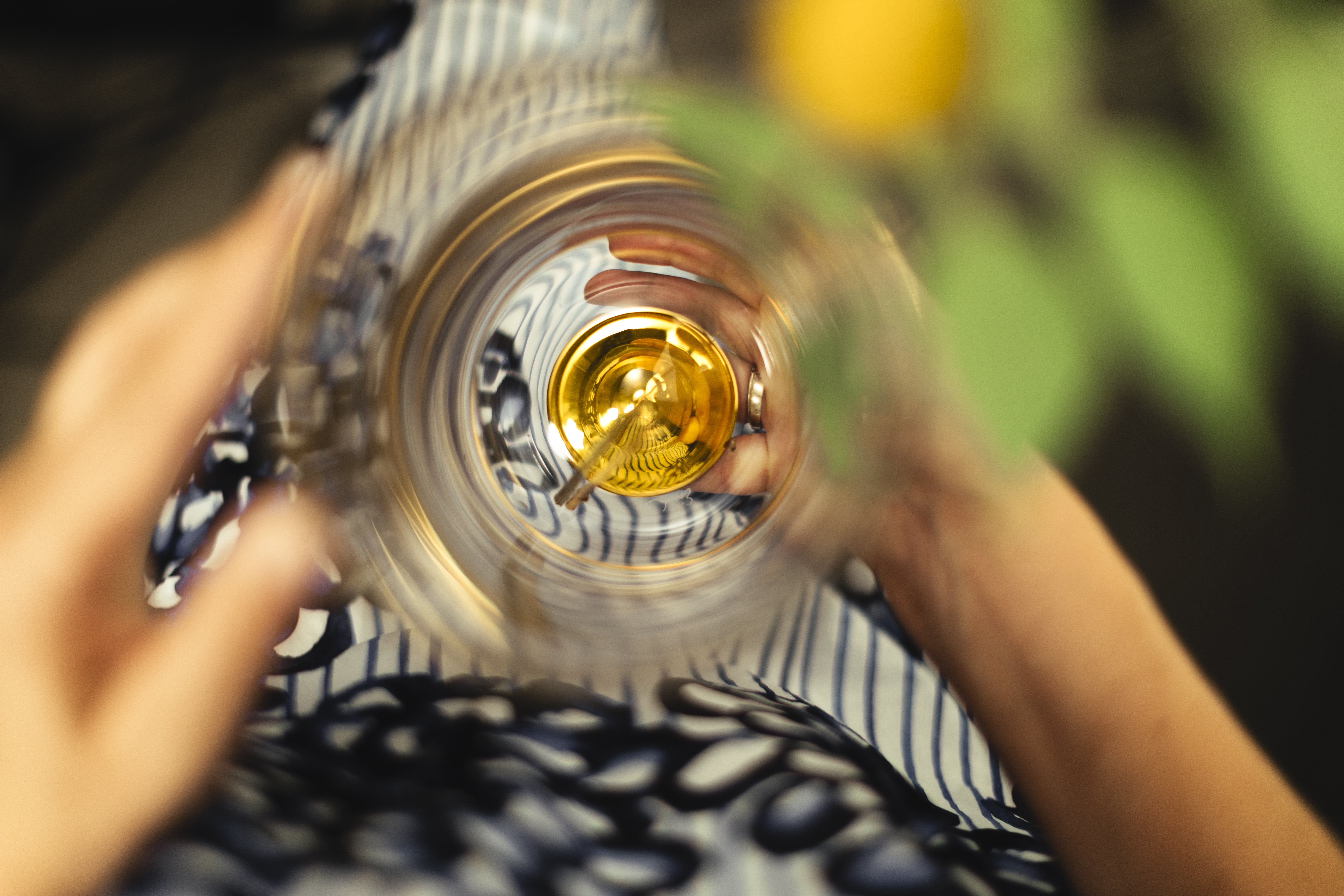 Top view of Dot Vase with gold dots