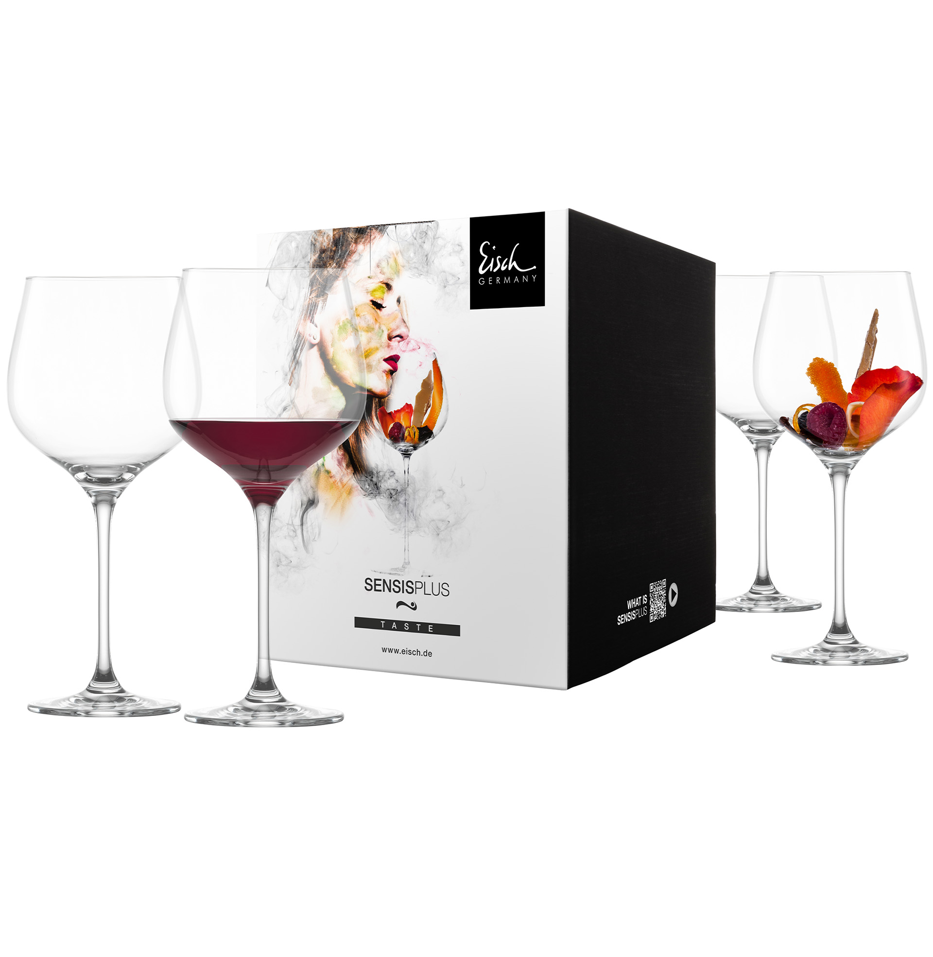 Set of 4 grand burgundy glasses SUPERIOR SENSISPLUS