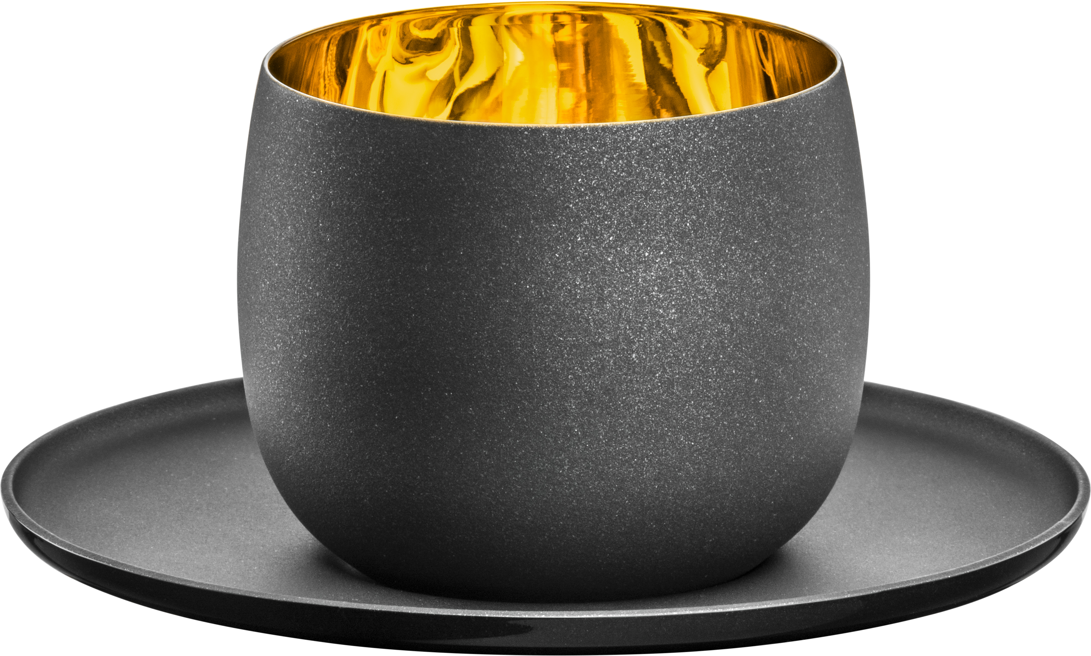 Cappuccino Set schwarz/gold COSMO