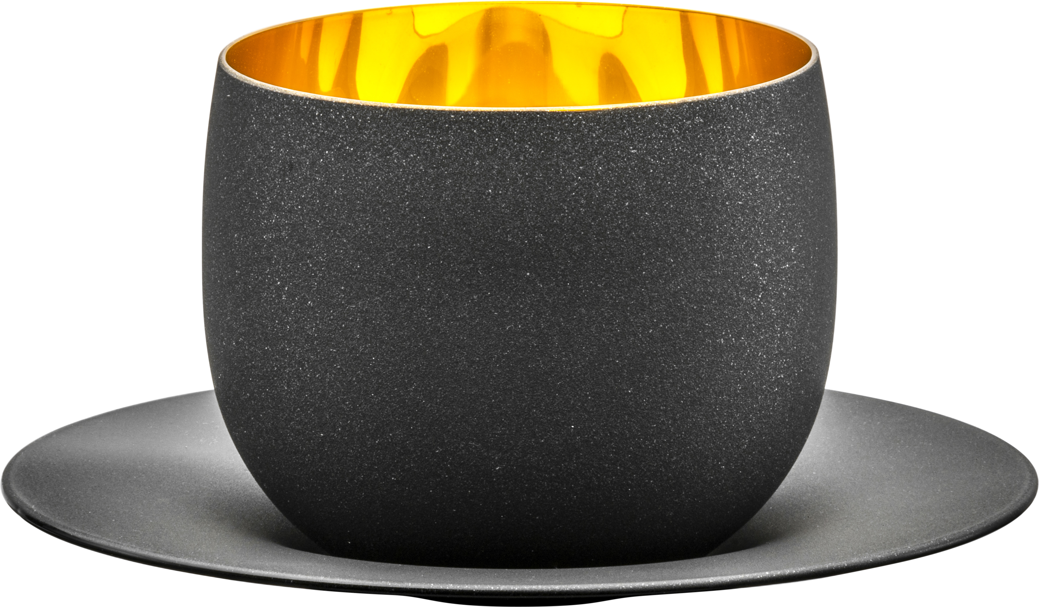 Cappuccino set black/gold COSMO