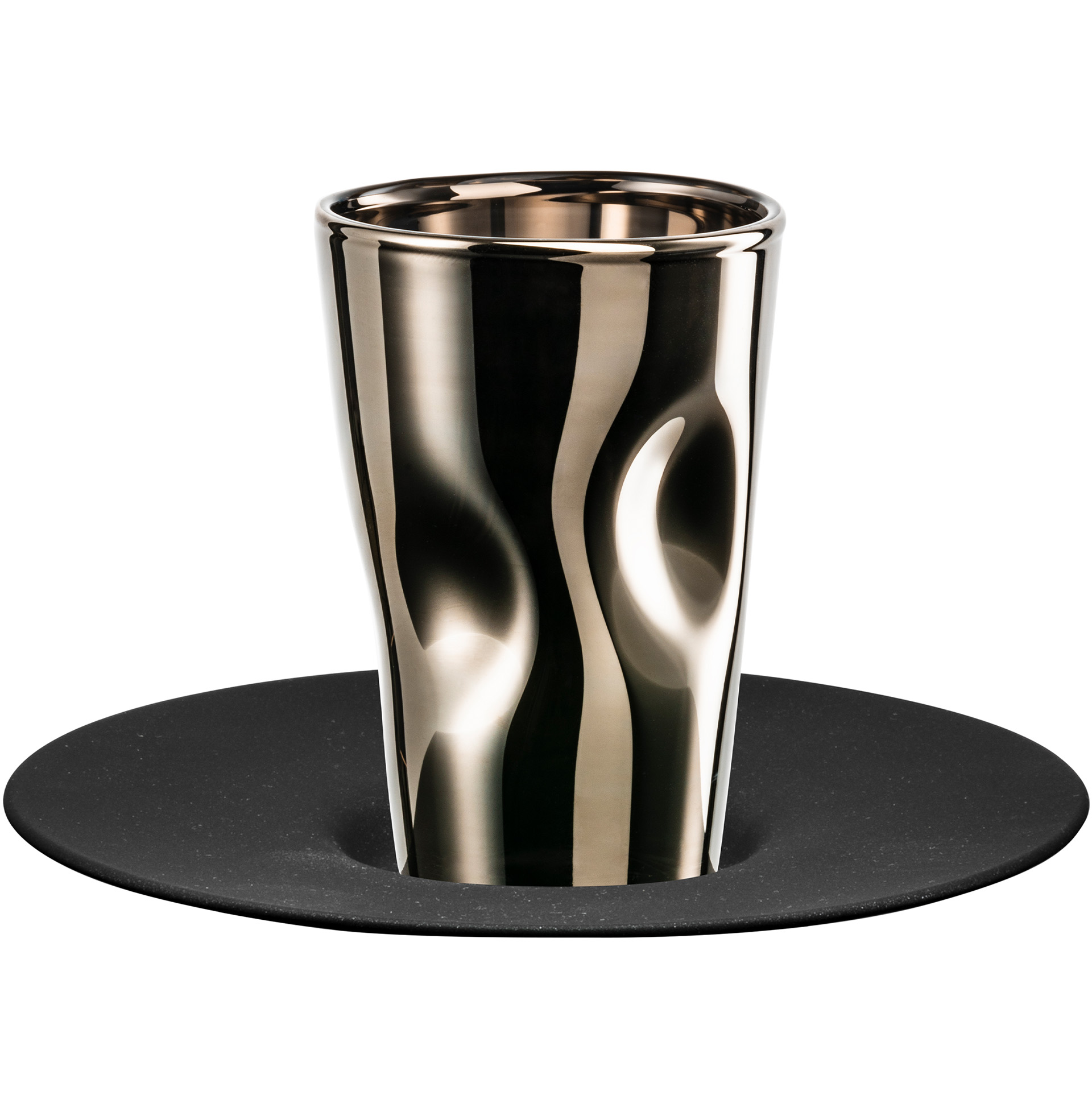 Espresso-Set platin/schwarz UNIK