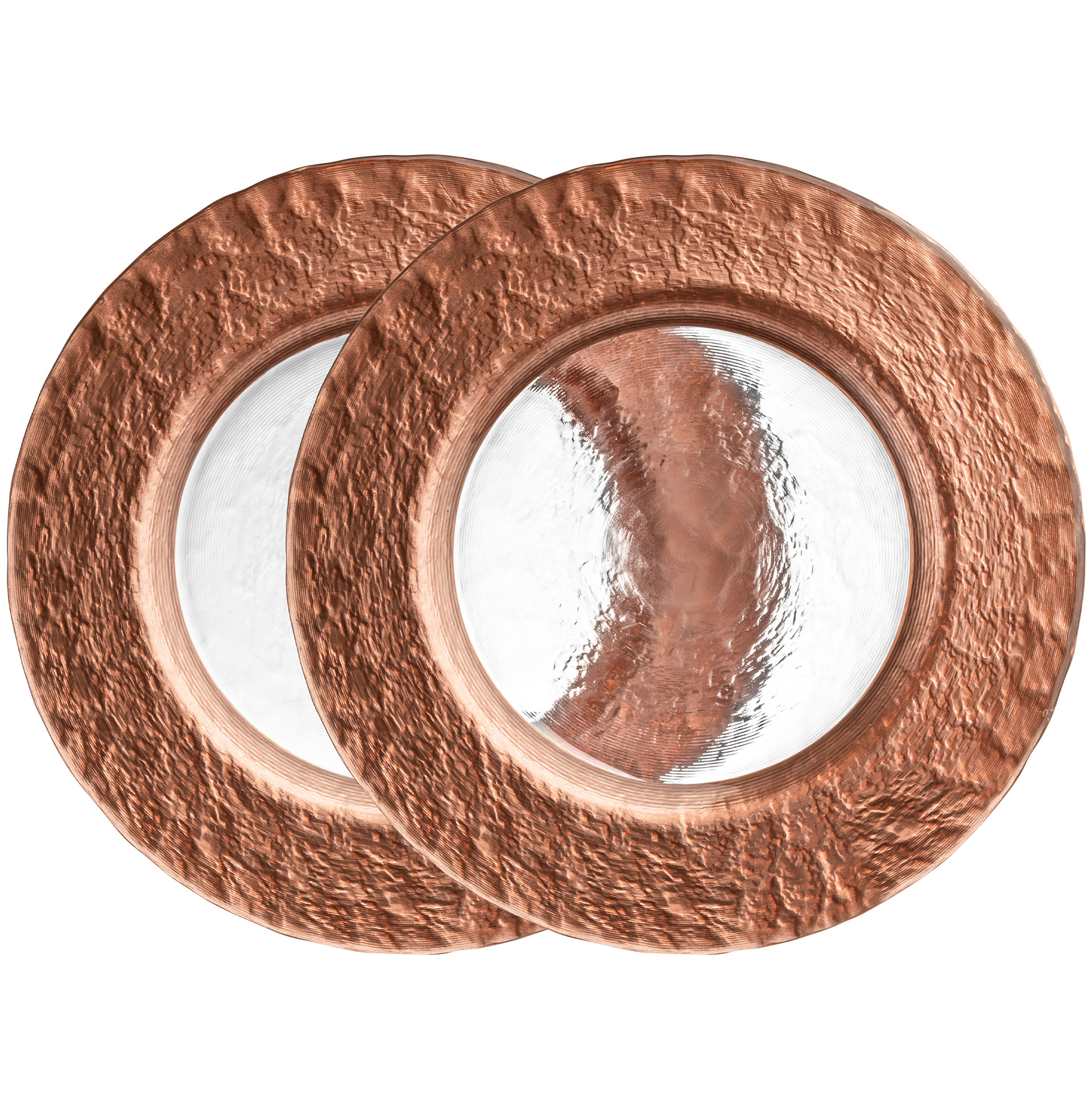 Set of 2 plates copper Ø 230 mm KAYA