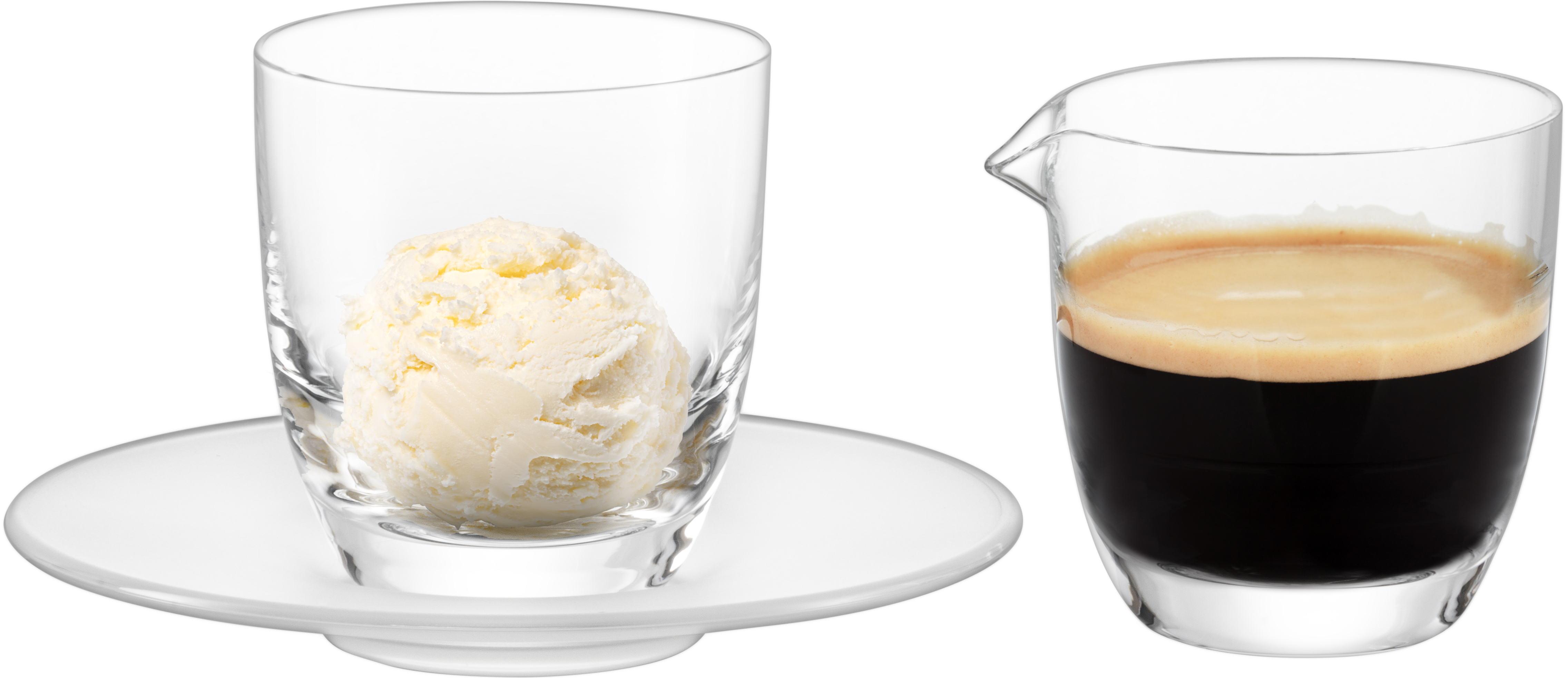 Set of coffee glass with small pot AFFOGATO