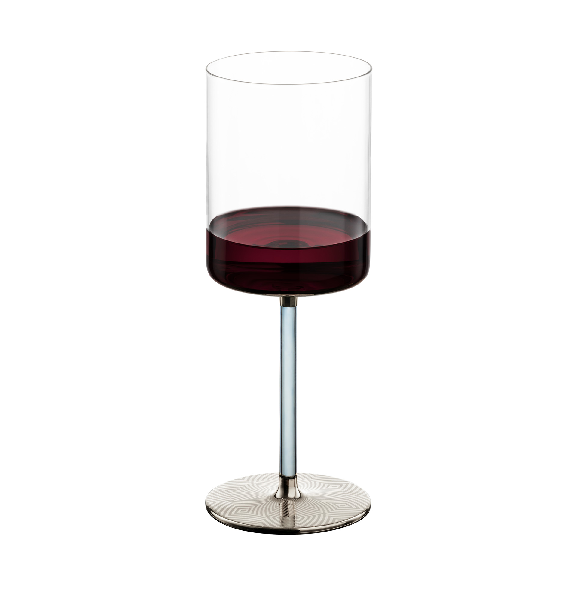 Set of 2 redwine glasses platinum ADELINE
