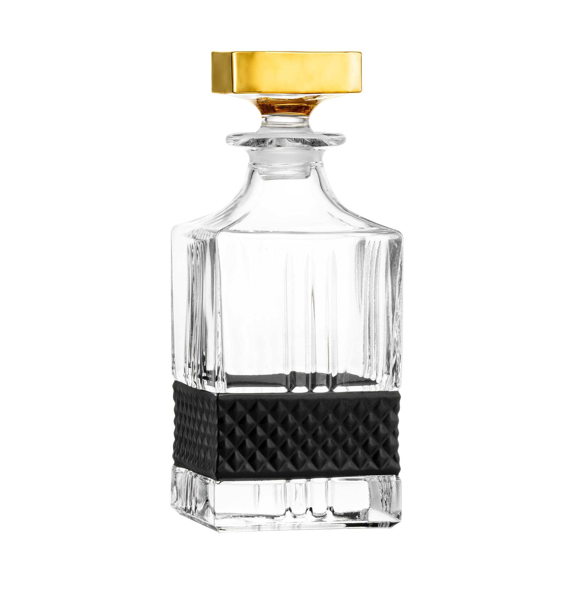 Whisky Karaffe schwarz/gold No Drop Effekt 0,85l GLEN
