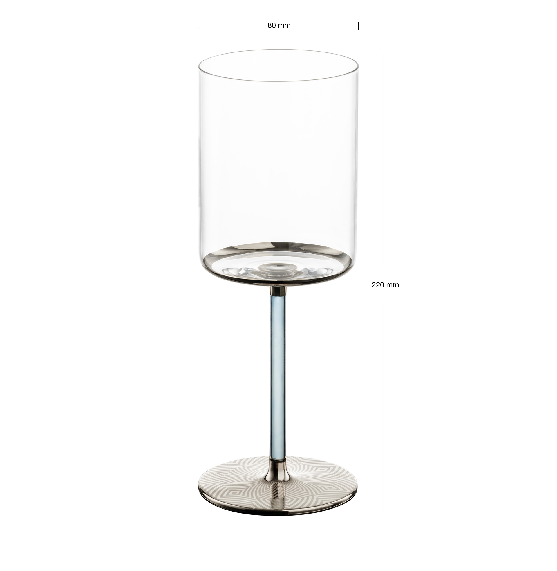 Rotweingläser platin ADELINE