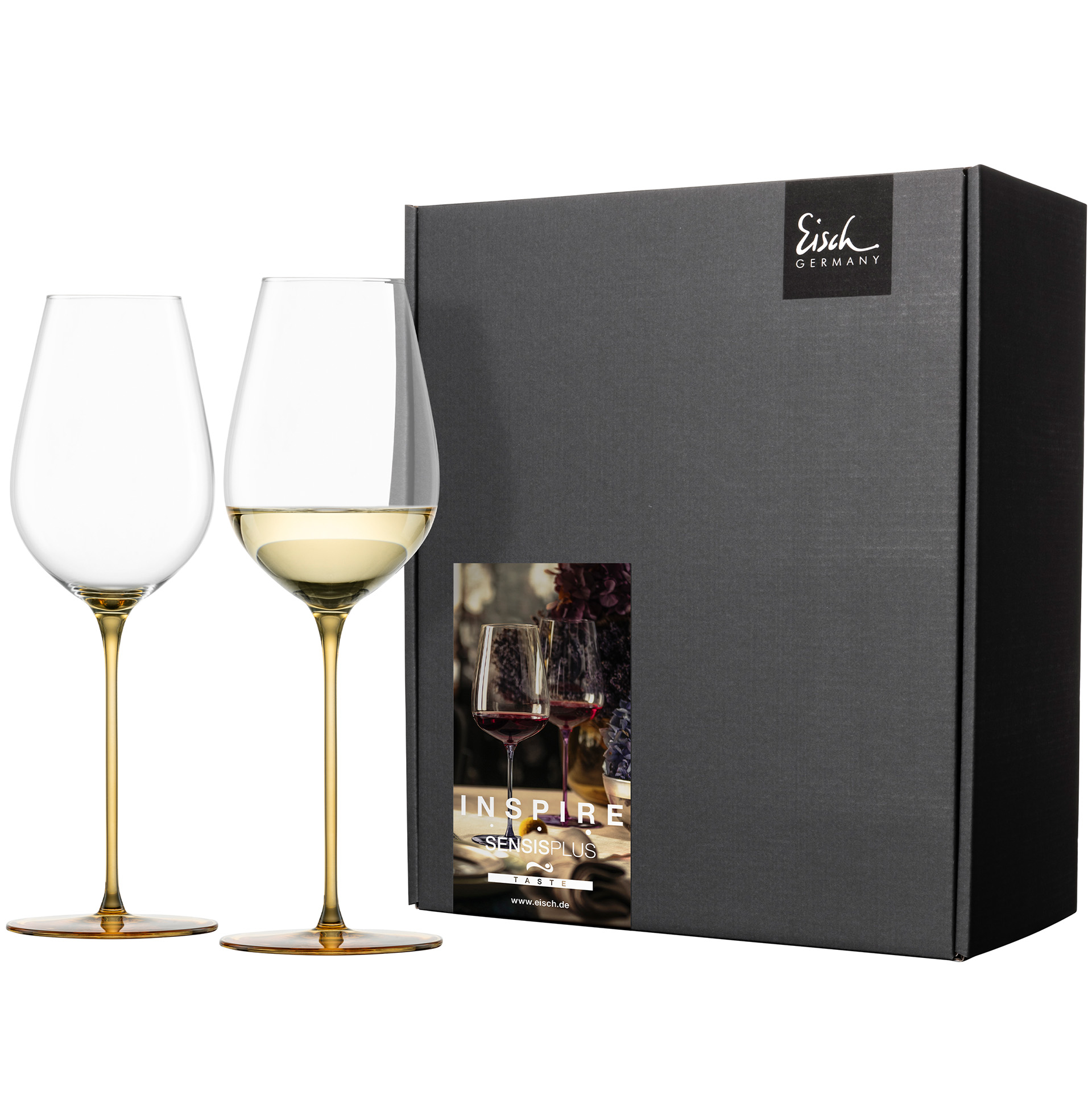 Set of 2 allround wine glasses refreshing & light amber INSPIRE SENSISPLUS