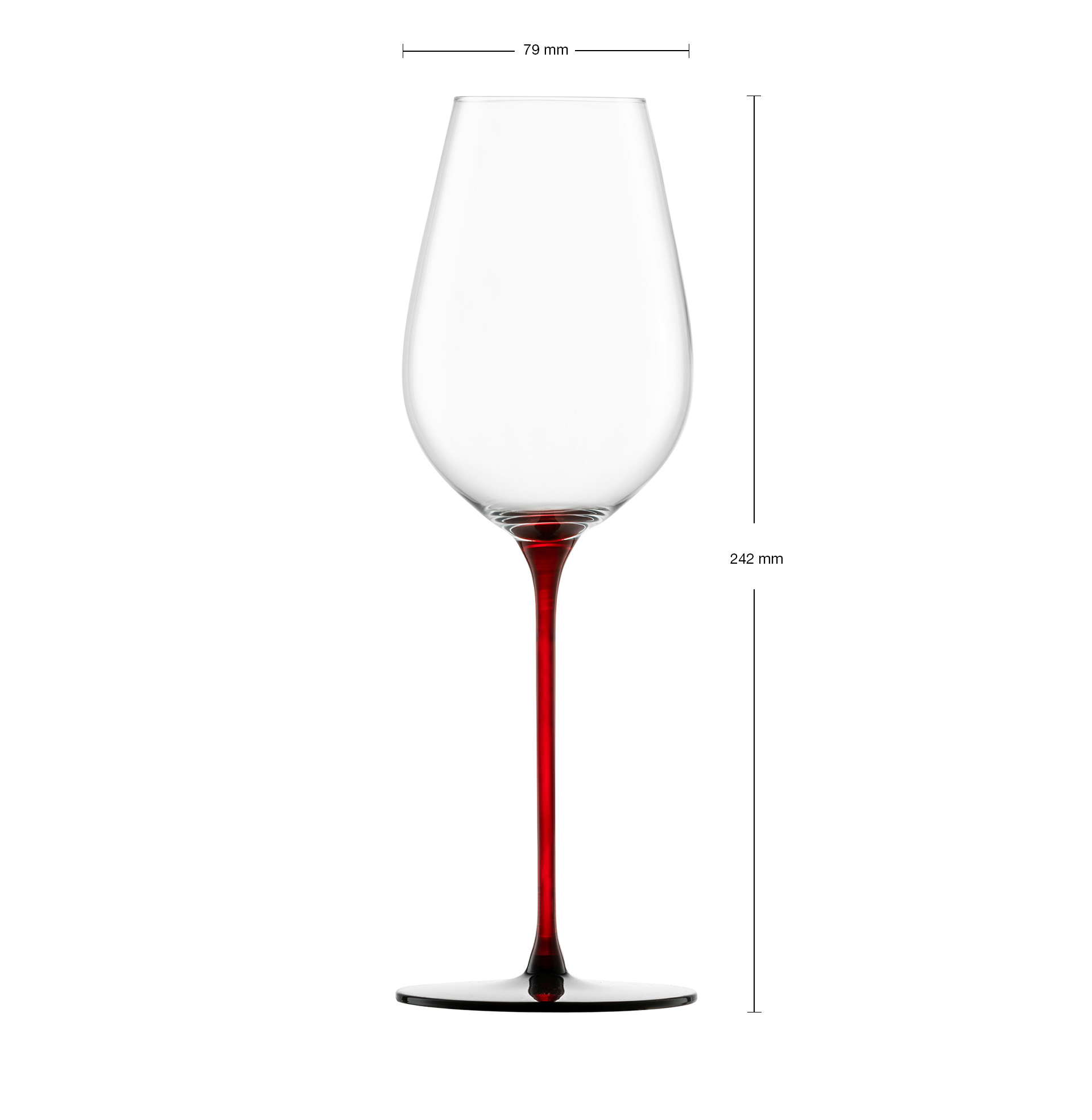 Allround wine glasses refreshing & light red/black RED SENSISPLUS
