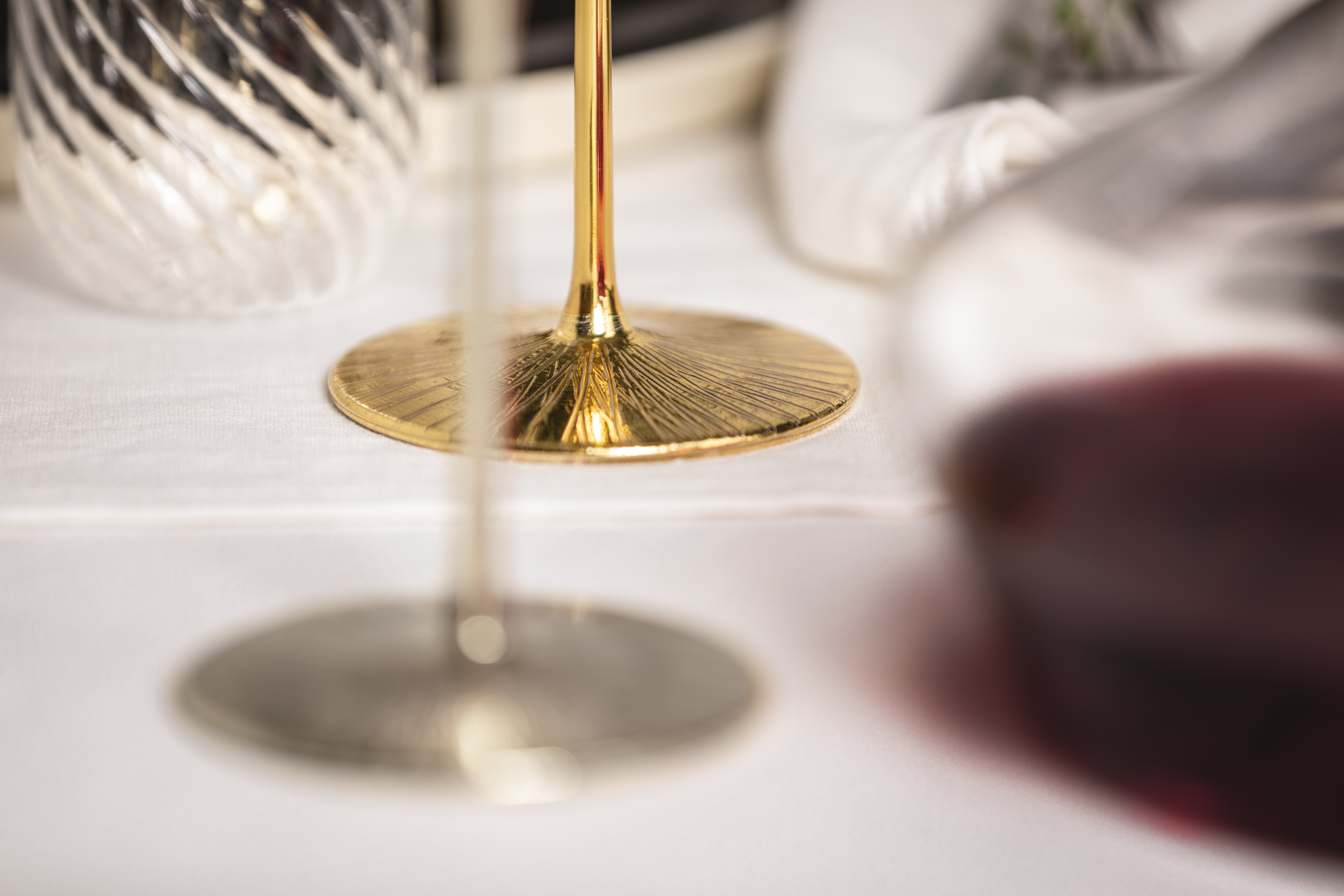 Set of 2 champagne glasses gold RAVI GOLD