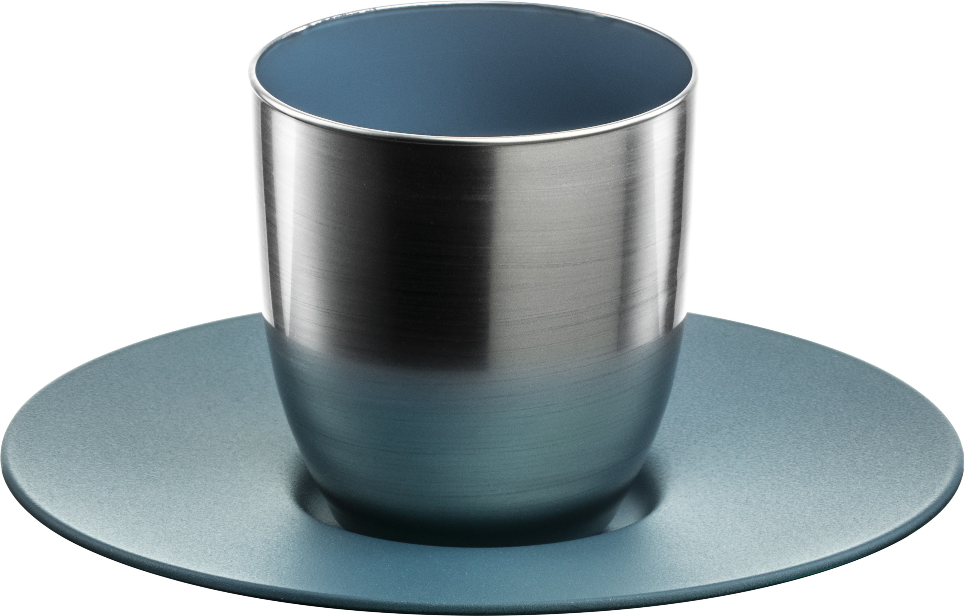 Espresso-Set silber/petrol COSMO COLLECT