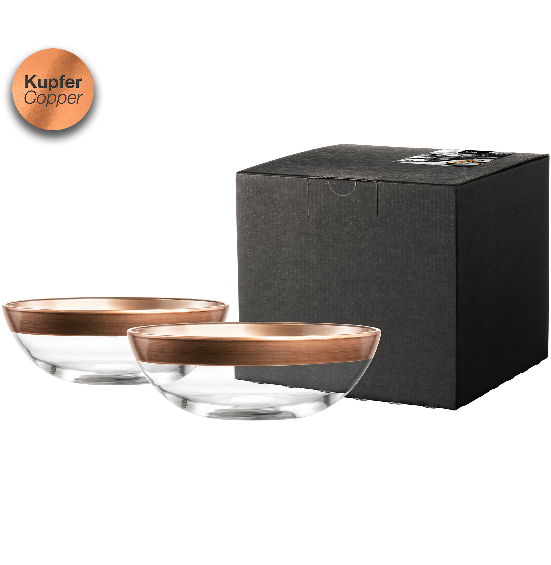 Set of 2 bowls copper Ø 170 mm KAYA