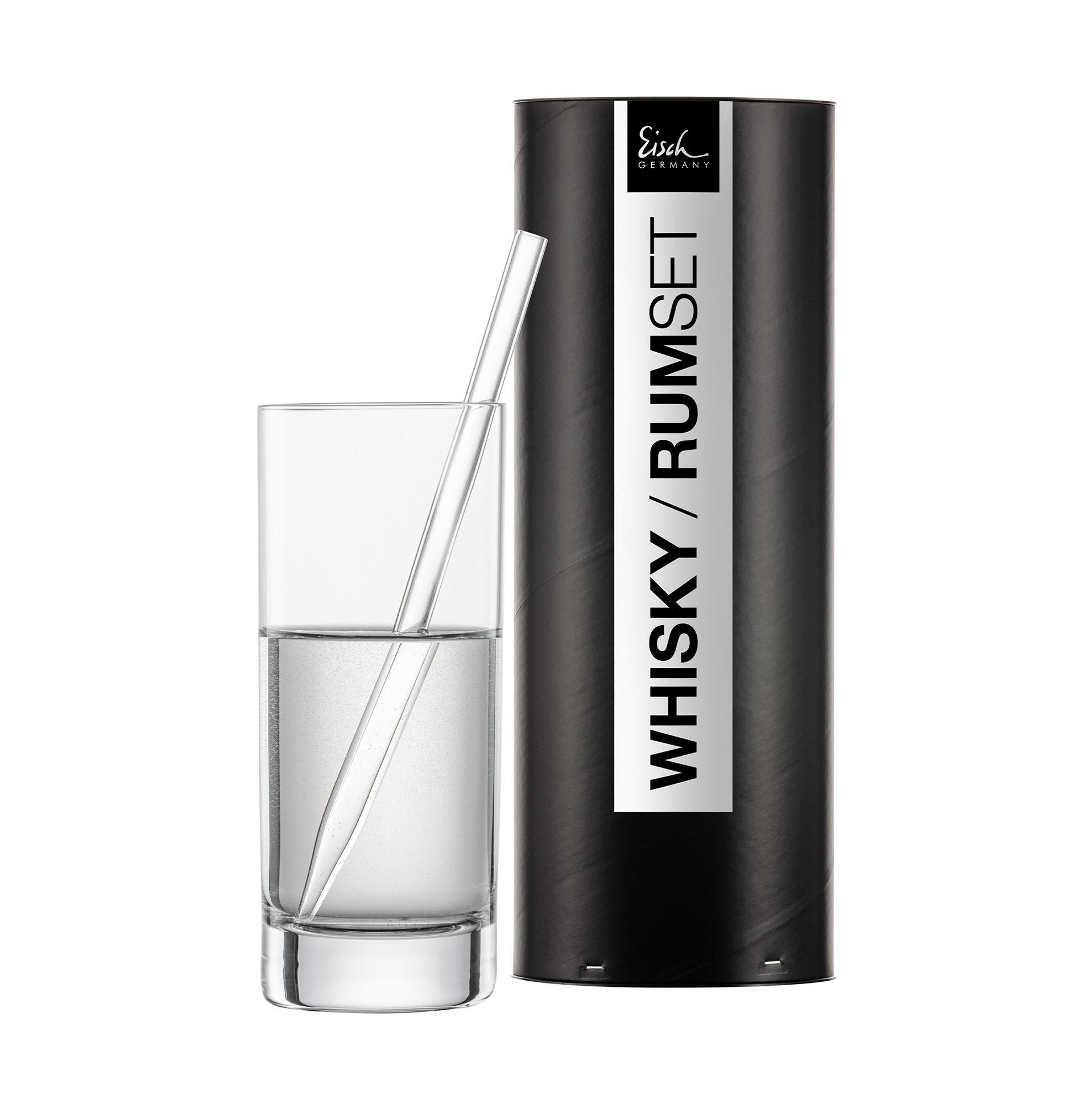 2-teiliges Set Whisky- / Rum-Pipette mit Glas GENTLEMAN