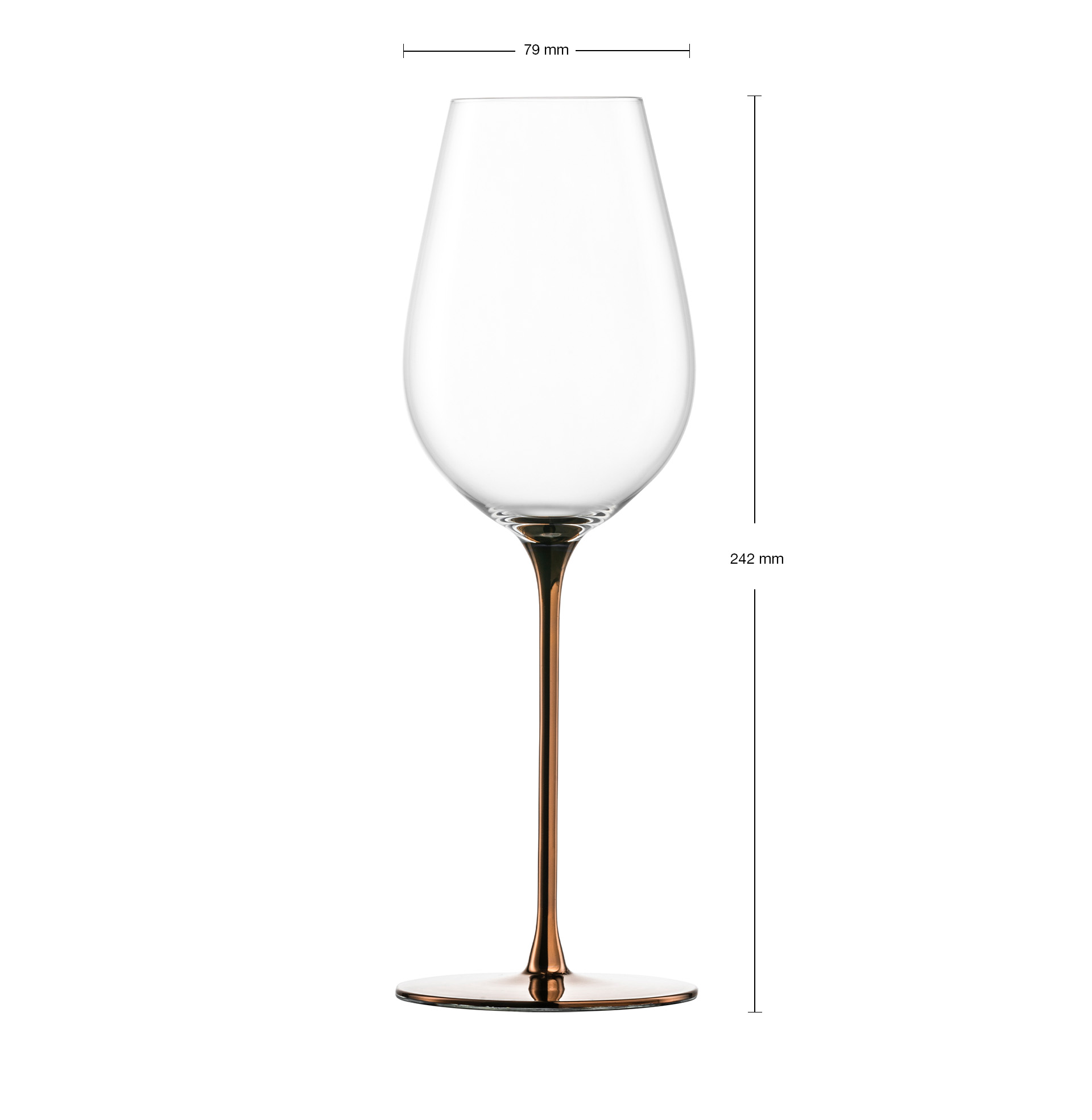 Allround wine glasses refreshing & light copper ESSENCA SENSISPLUS COPPER EDITION