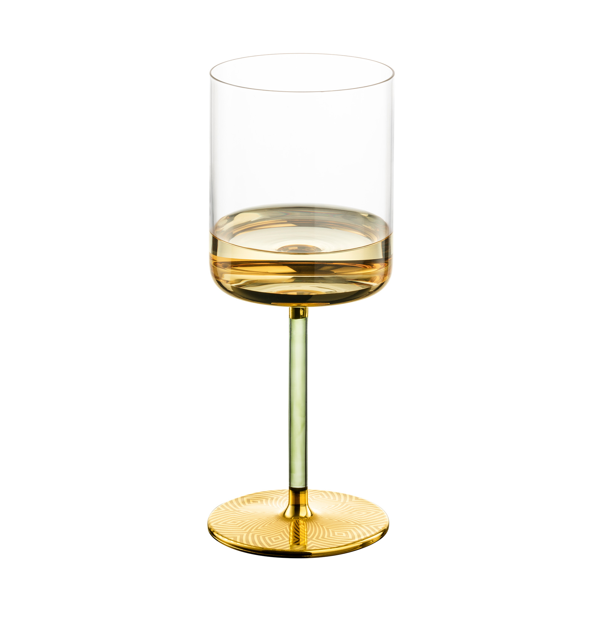 Set of 2 whitewine glasses gold ADELINE