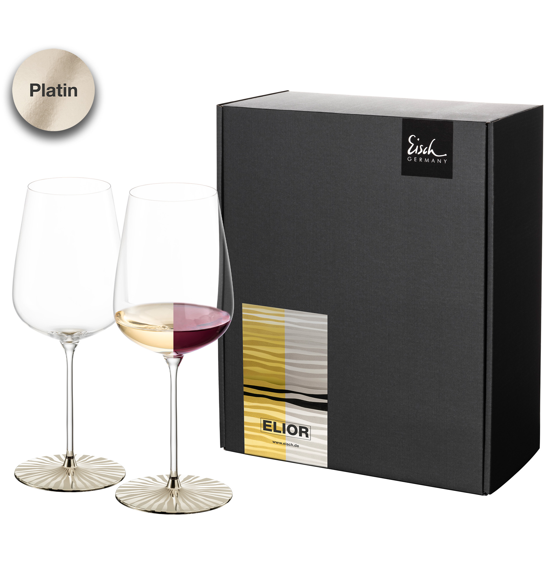Set of 2 allround wine glasses fruity & aromatic platinum ELIOR SENSISPLUS