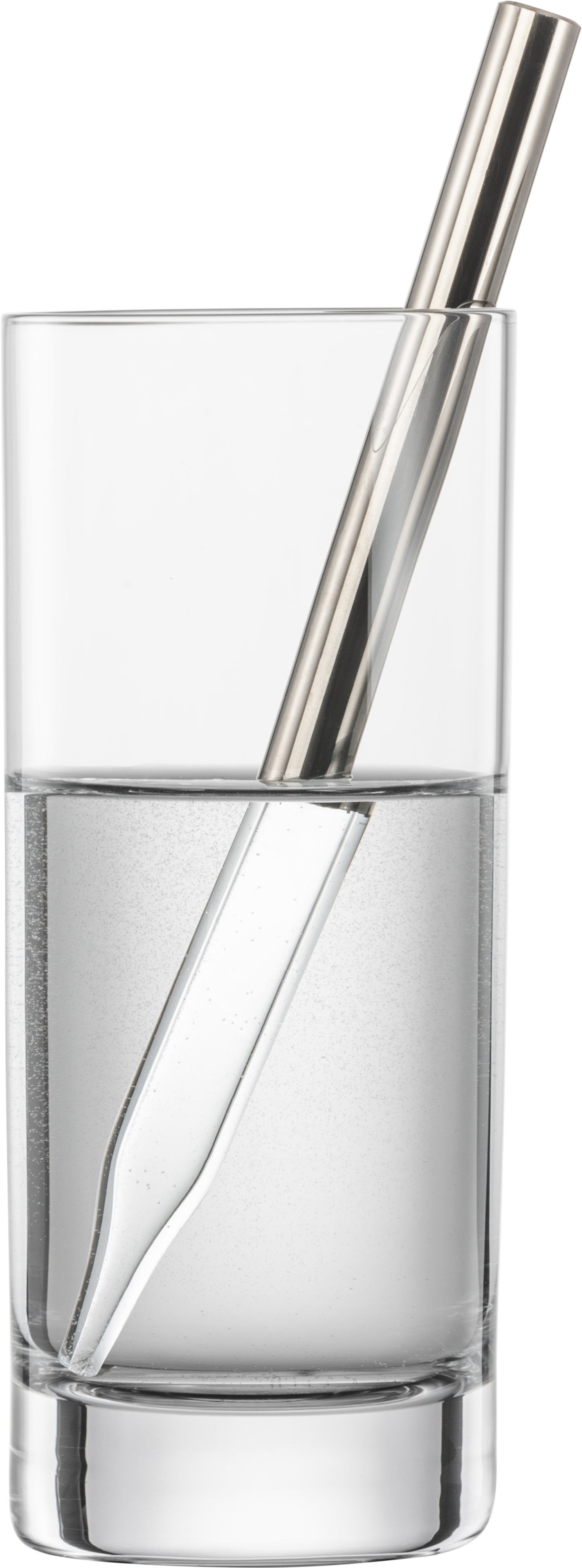 2-teiliges Set Whisky- / Rum-Pipette platin mit Glas GENTLEMAN