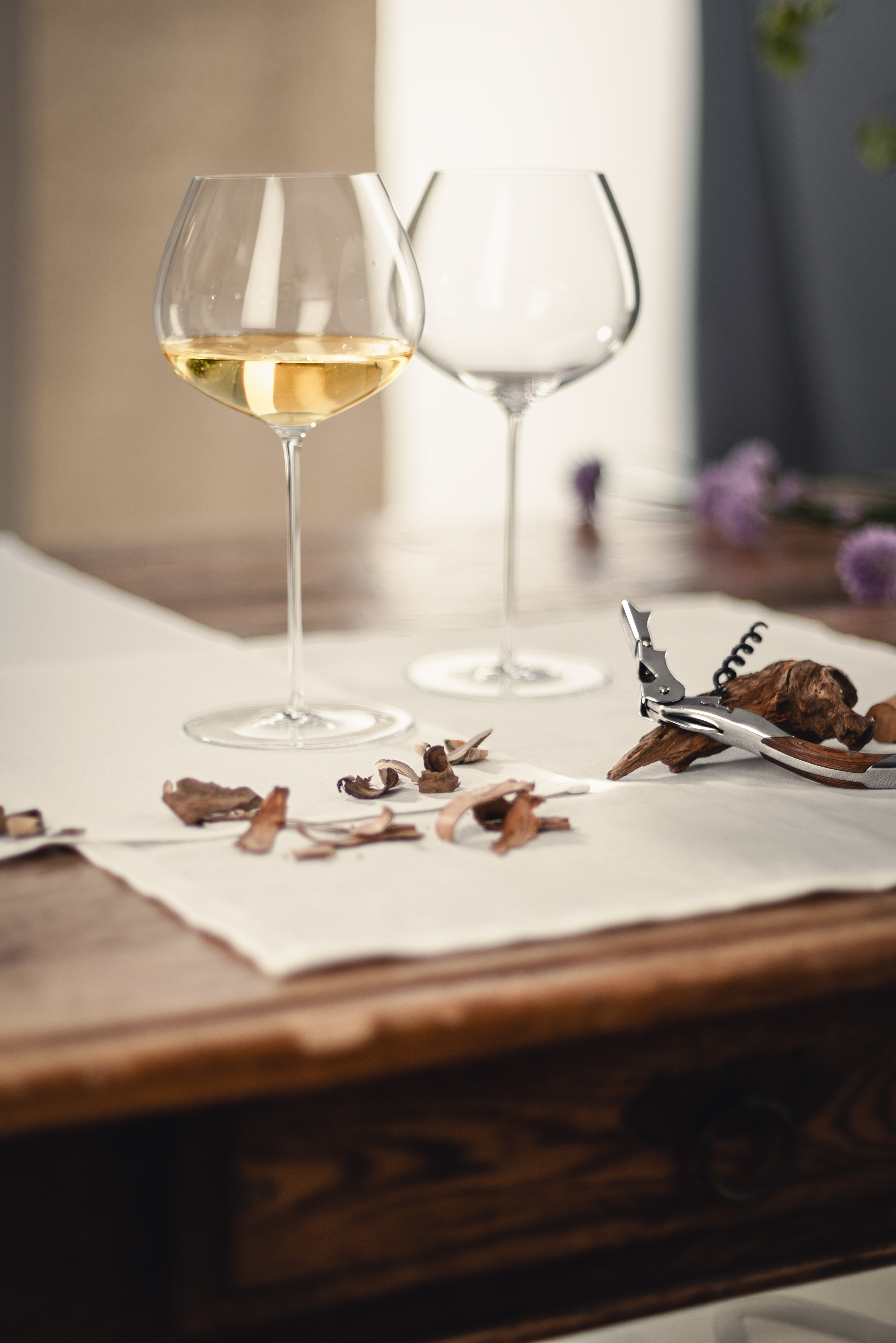 Two glasses from the Unity series on a table