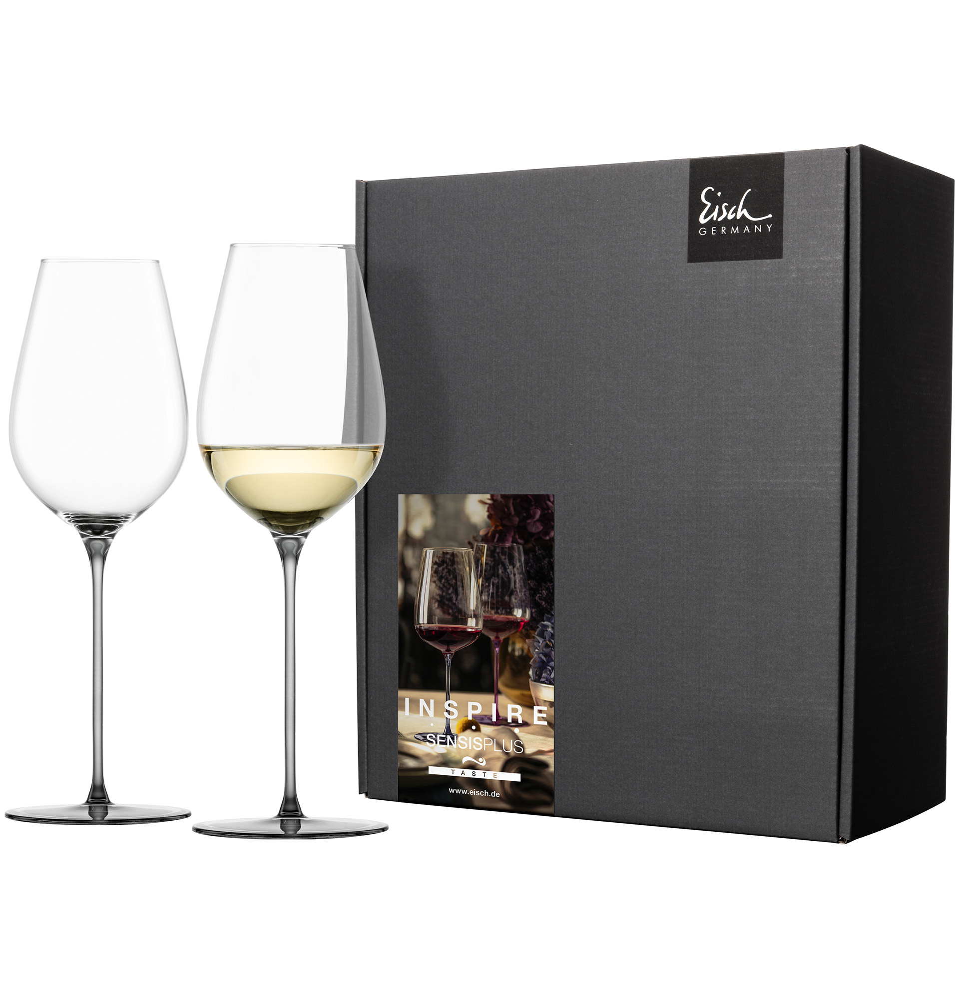 Set of 2 allround wine glasses refreshing & light grey INSPIRE SENSISPLUS