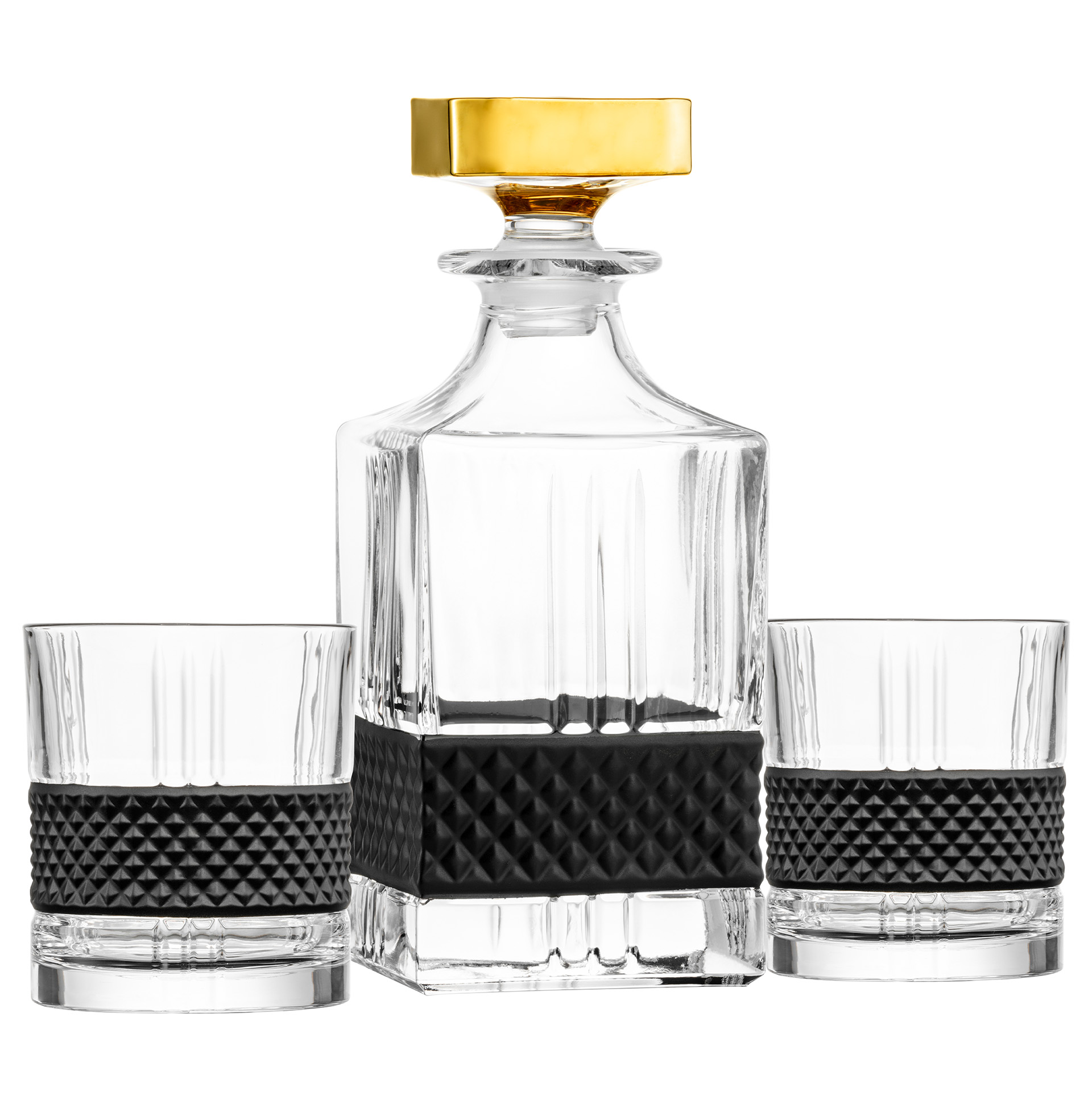 Whisky Set schwarz/gold No Drop Effekt GLEN