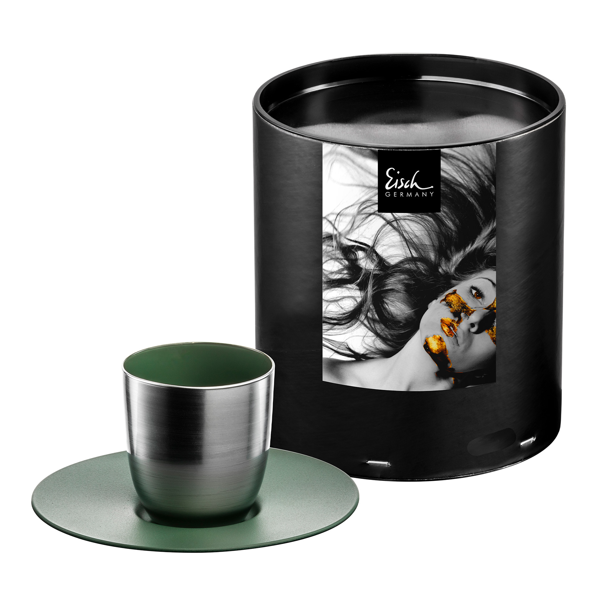 Espresso-Set silber/grün COSMO COLLECT