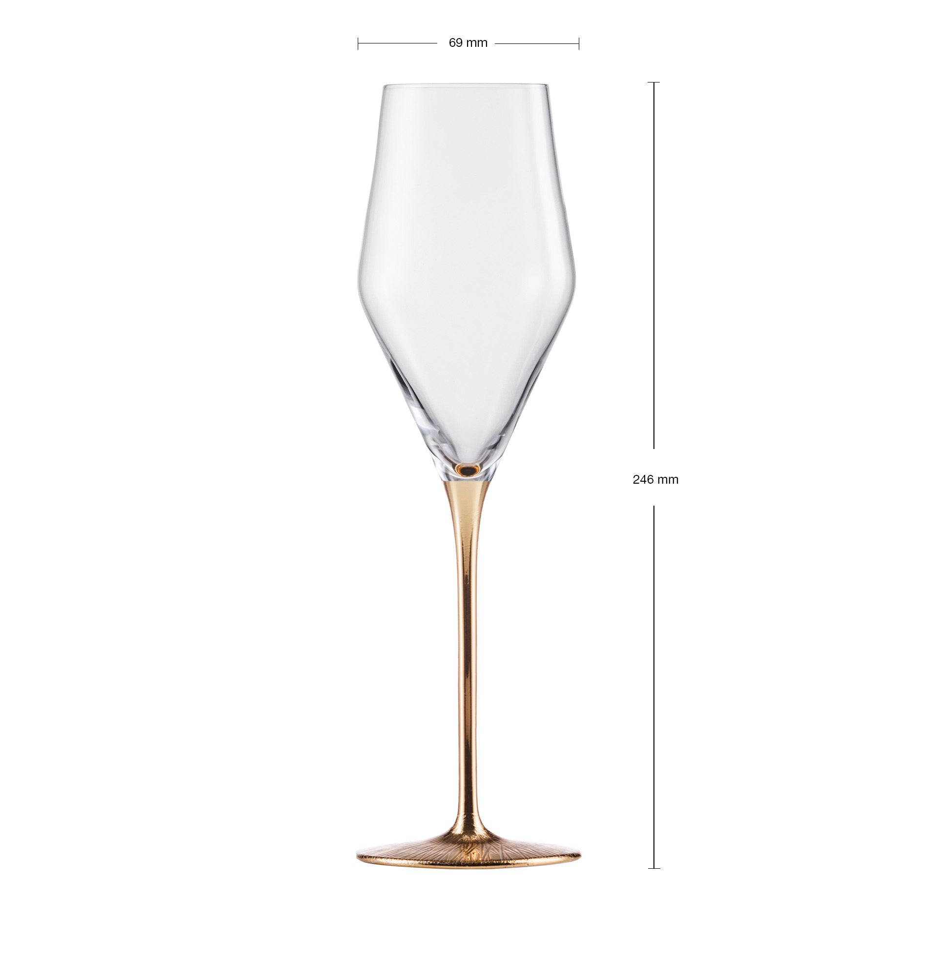 Champagne glasses gold RAVI GOLD