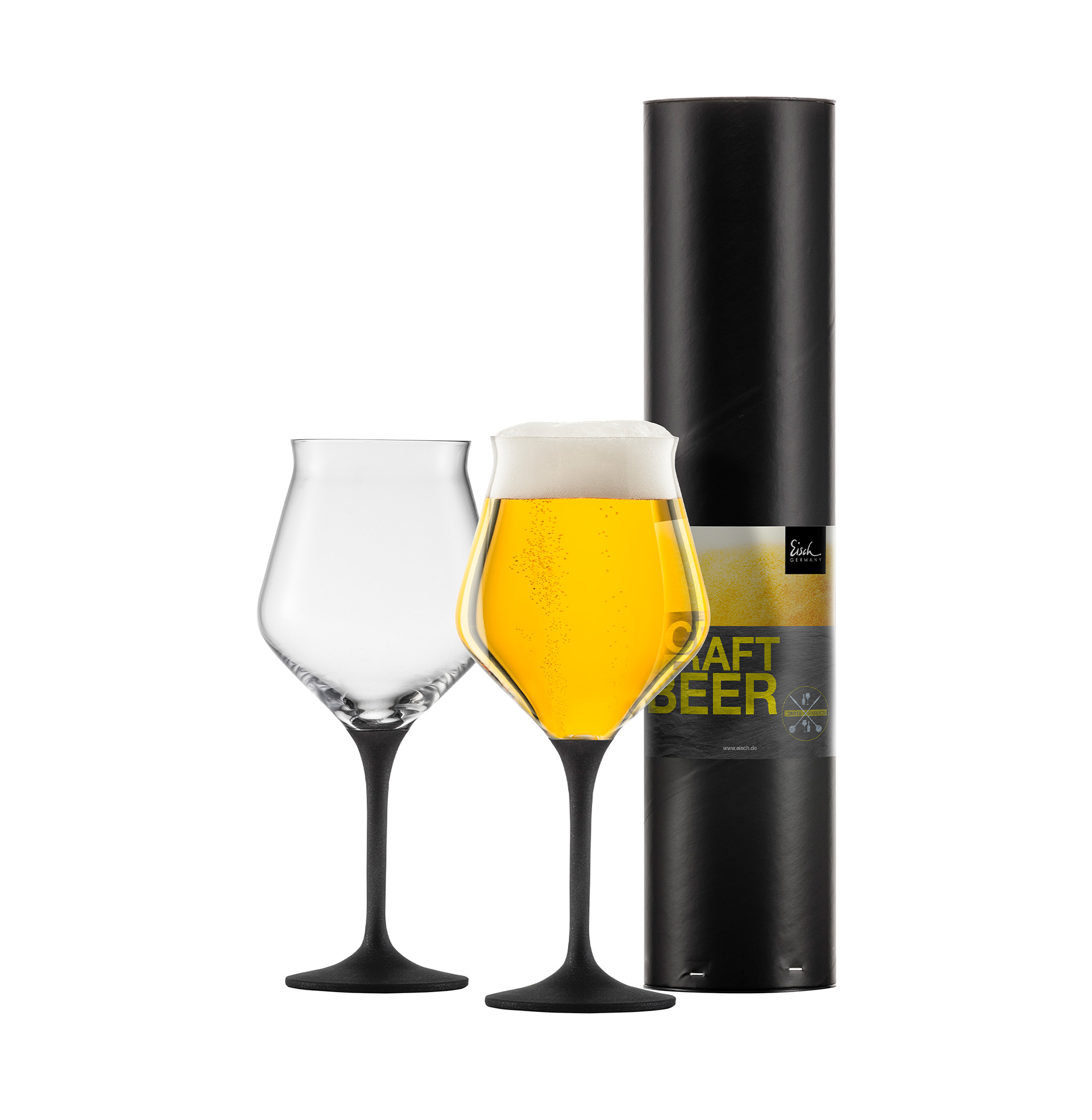 Set of 2 beer glasses black CRAFT BEER