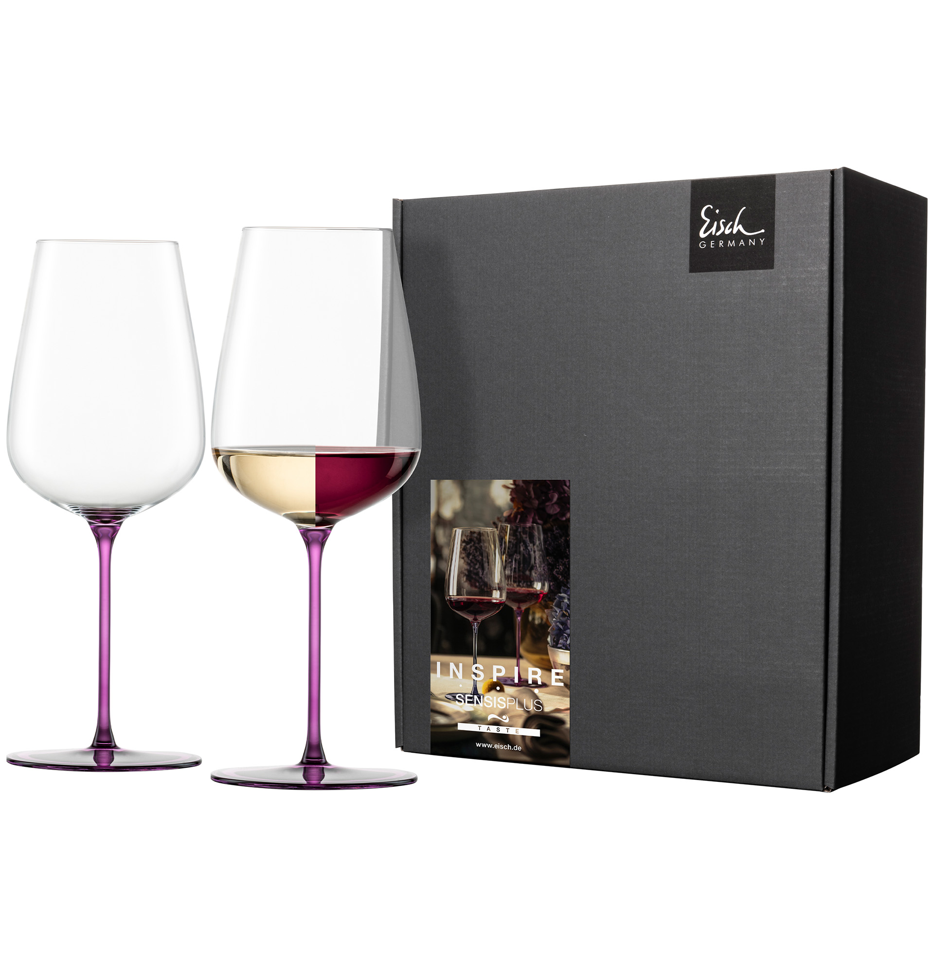Set of 2 allround wine glasses fruity & aromatic mauve INSPIRE SENSISPLUS