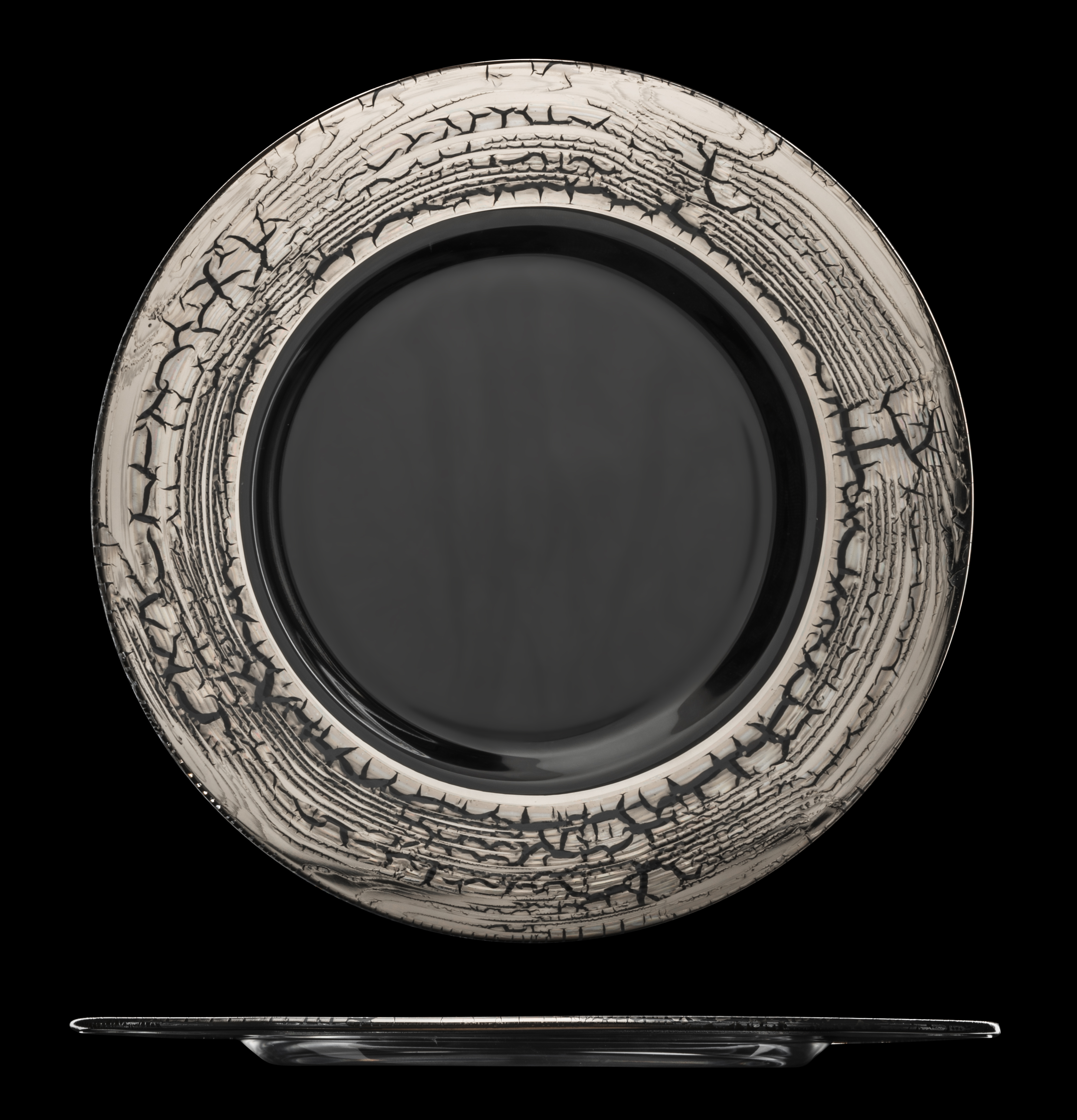 Plate platinum Ø 320 mm GOLDLEAF