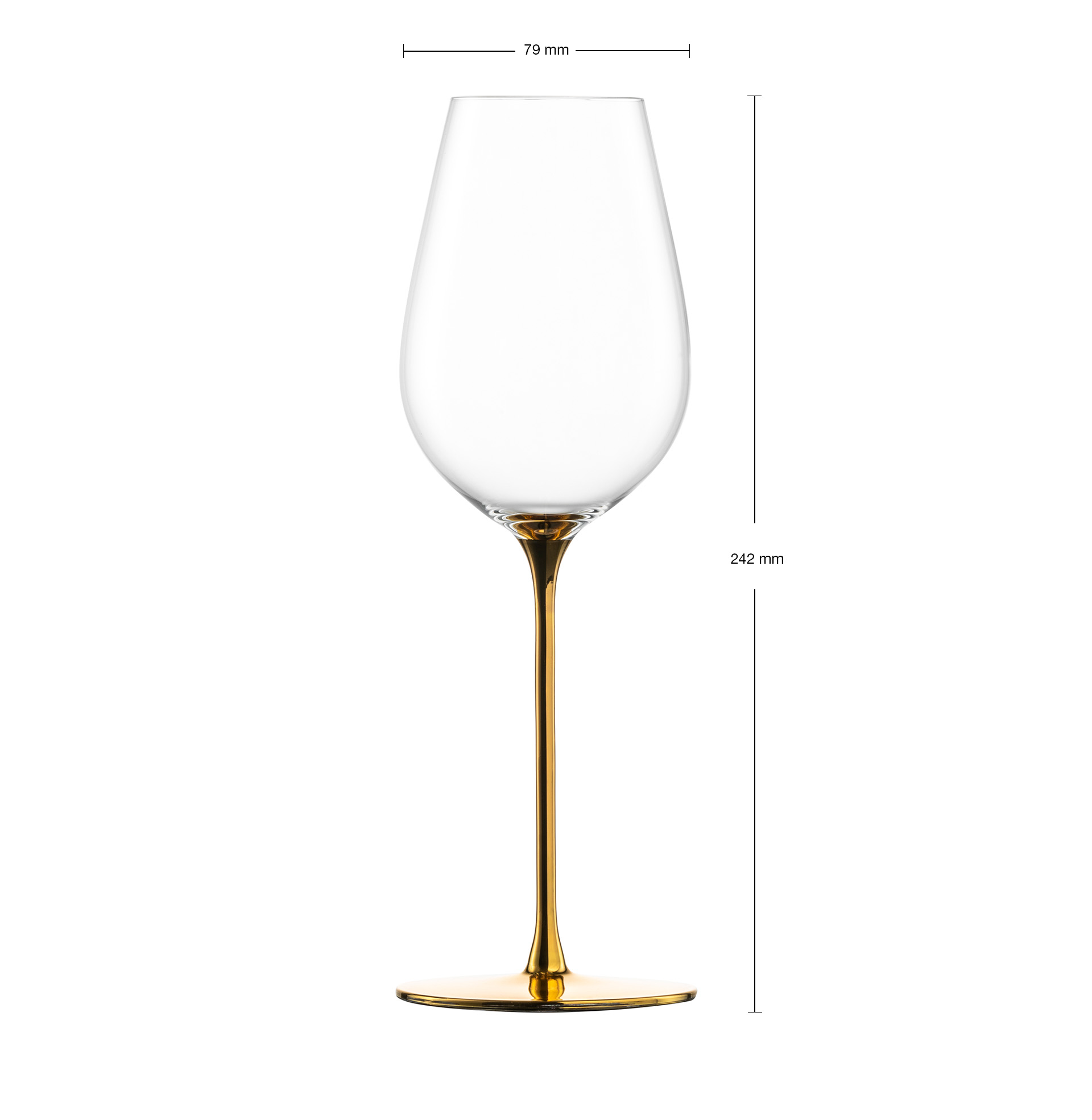 Allround wine glasses refreshing & light gold ESSENCA SENSISPLUS GOLD EDITION