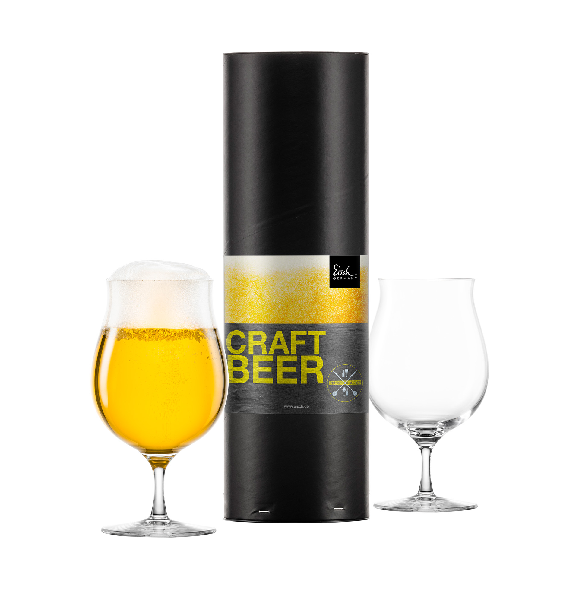 Craft Beer Universalglas in Geschenkröhre 2er Set I EISCH