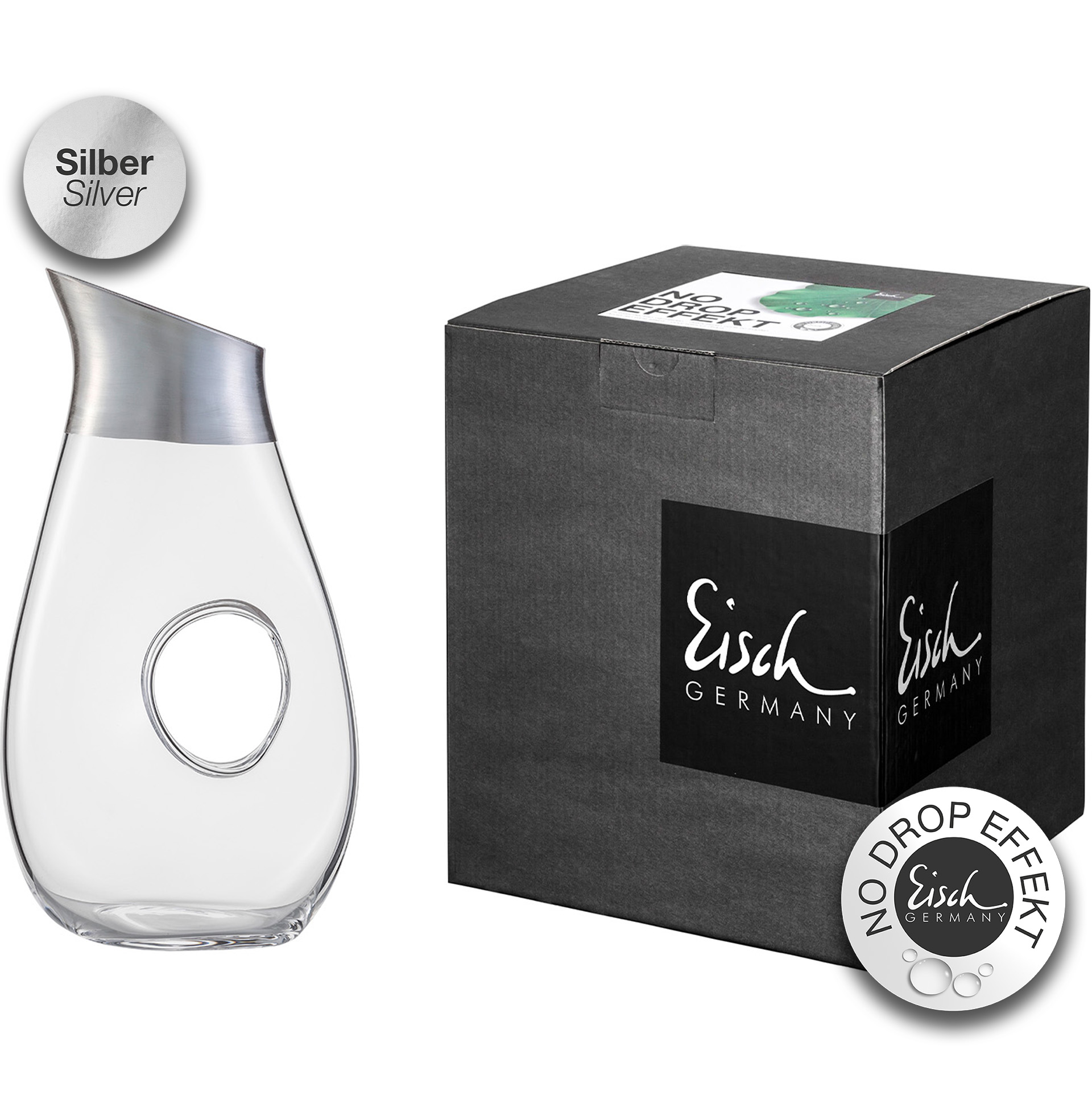 Krug silber No Drop Effekt 1,5l PURO