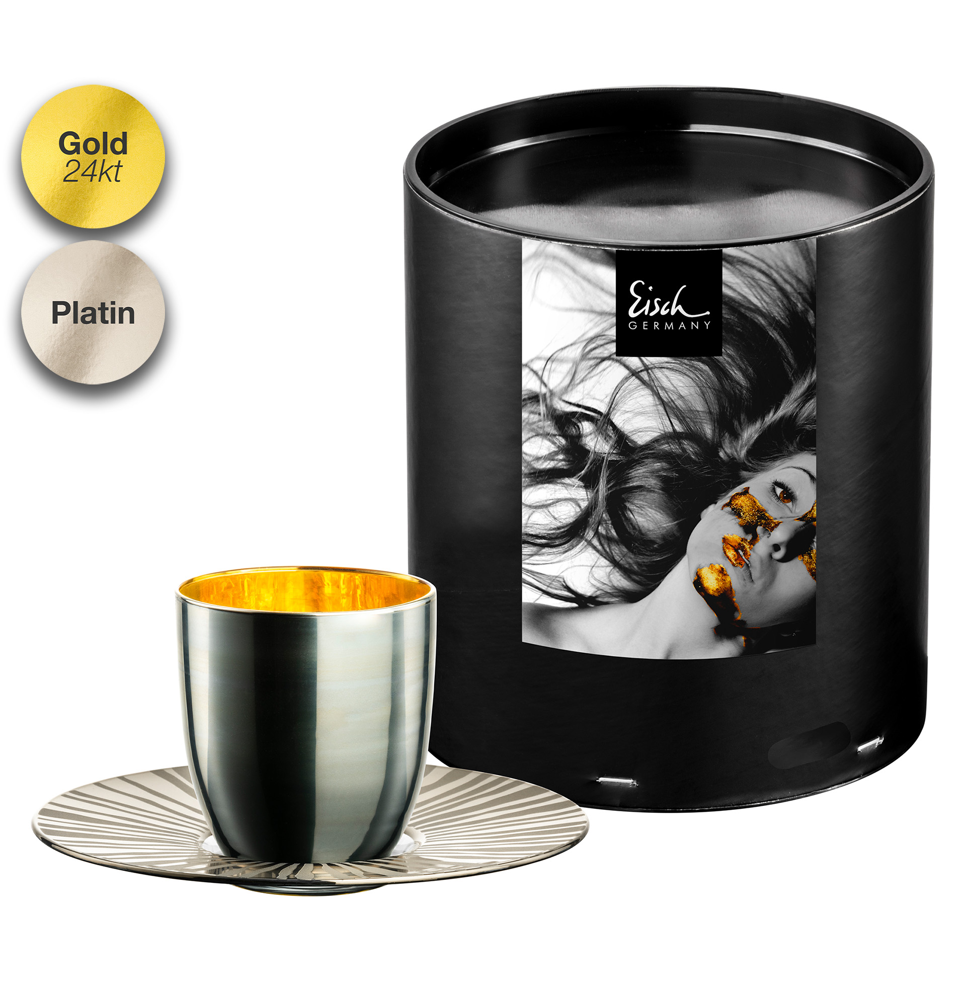 Espresso set platinum/gold COSMO COLLECT