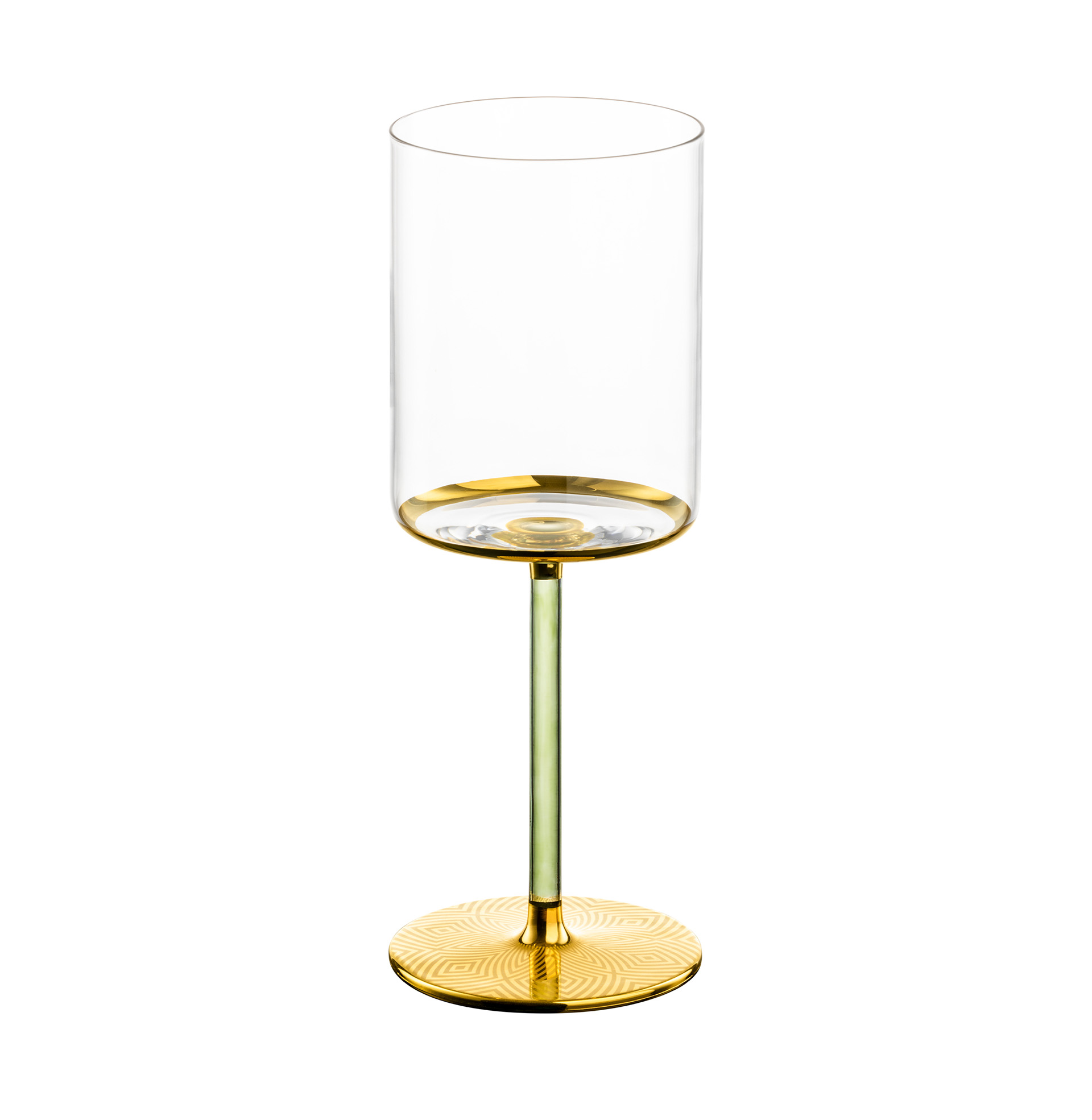 Set of 2 redwine glasses gold ADELINE