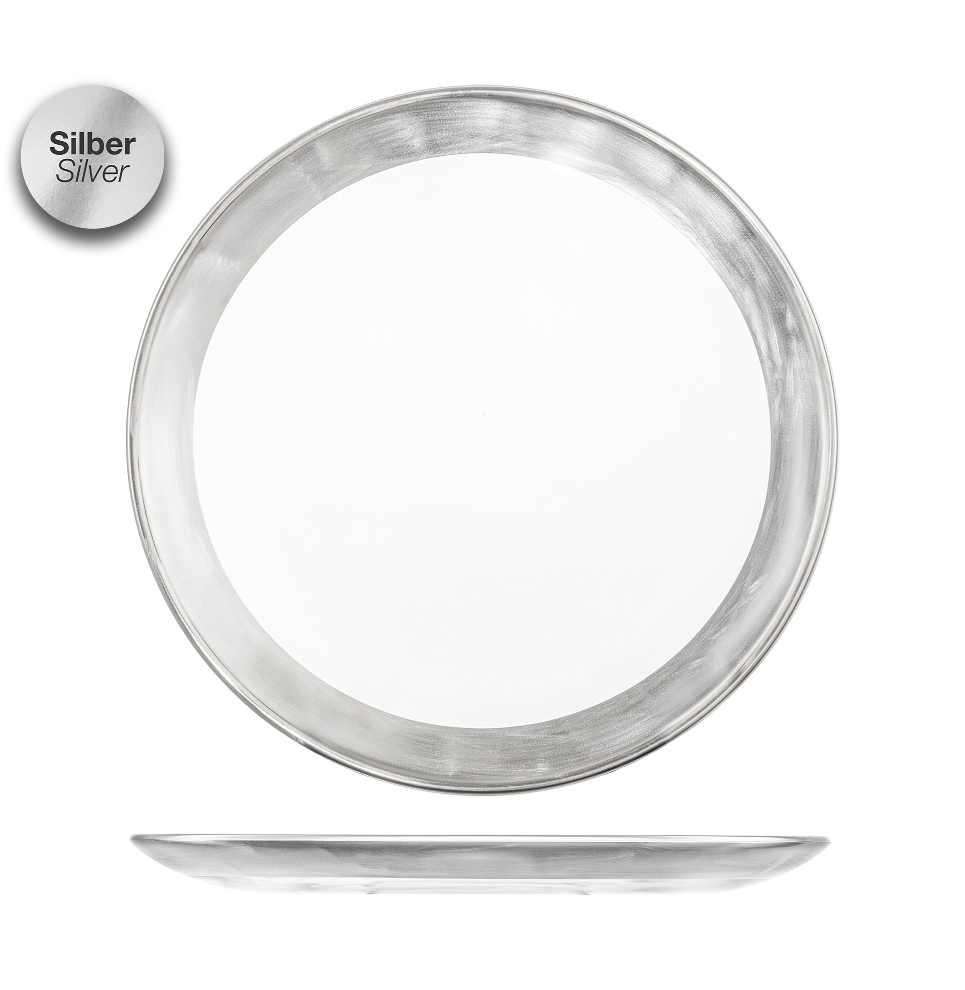 Plate silver Ø 210 mm PURO