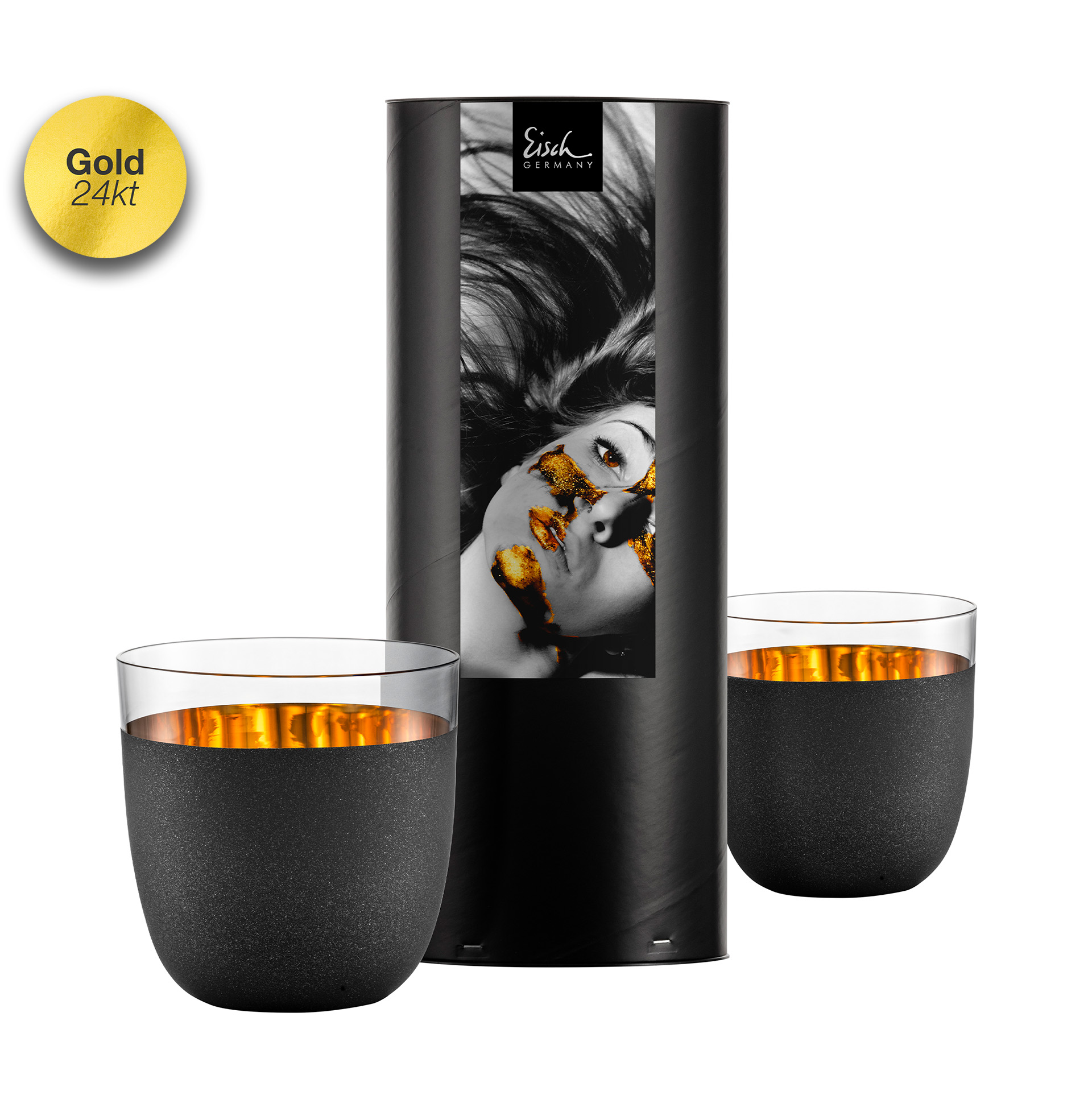 Set of 2 tumblers black/gold COSMO