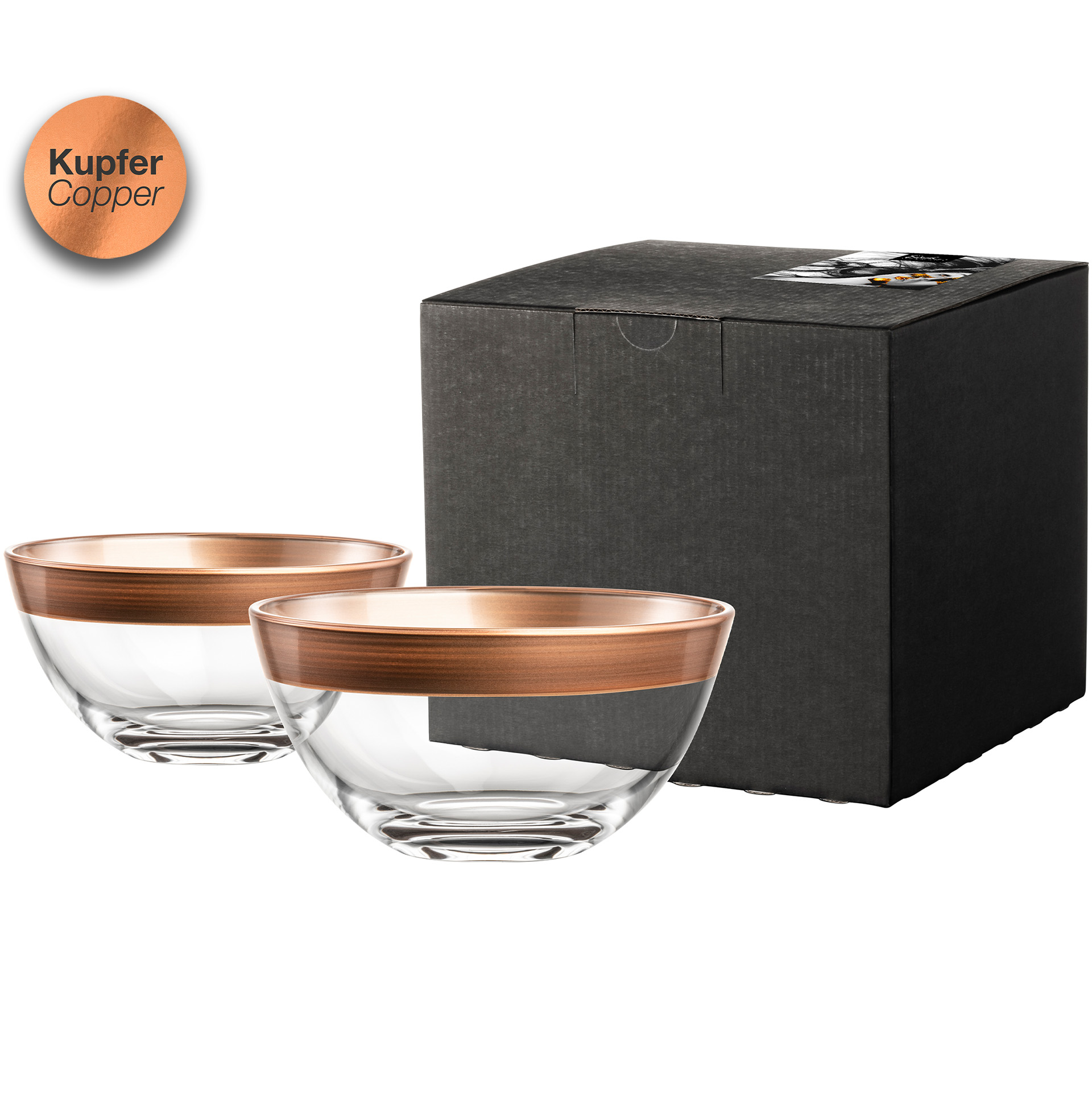 Set of 2 bowls copper Ø 140 mm KAYA