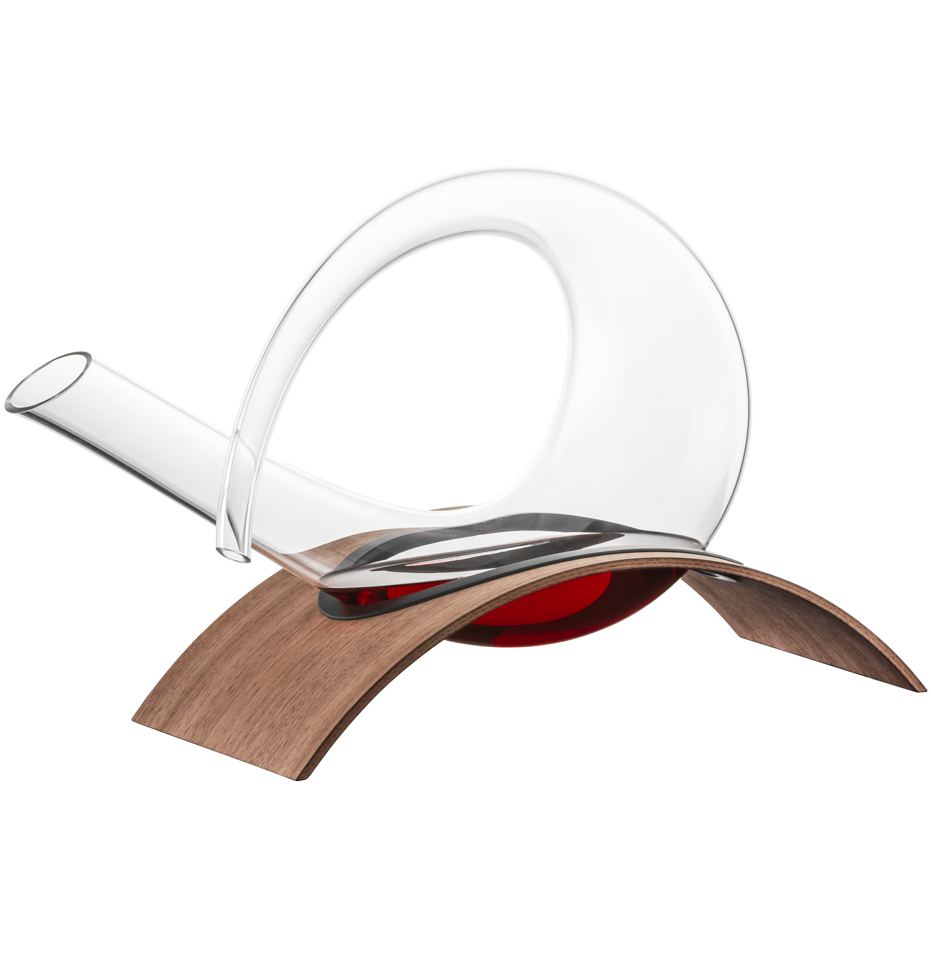 Dekantierkaraffe No Drop Effekt auf Holzsockel 0,75l WOOD EDITION