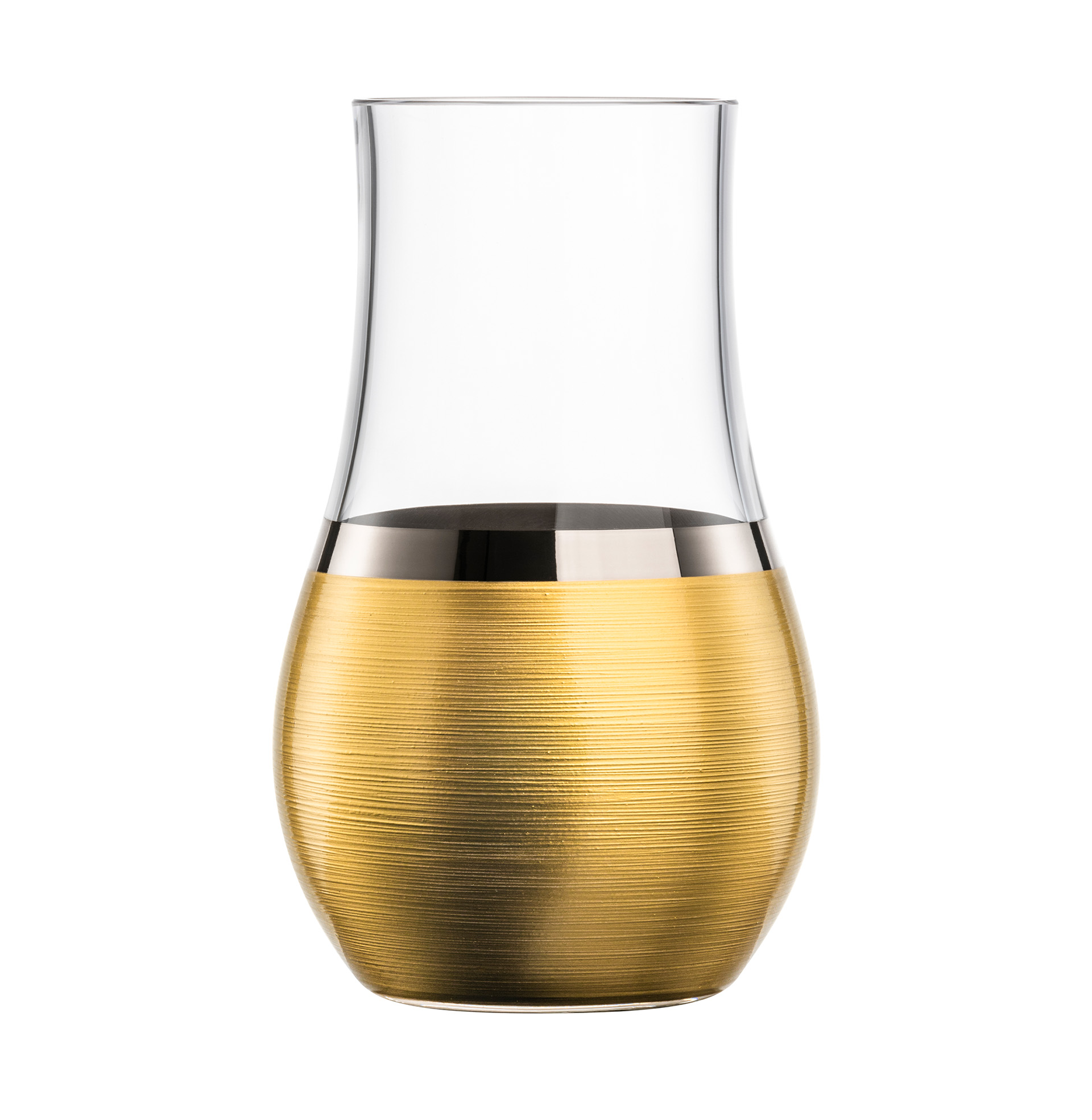 Windlicht/Vase gold/platin Ø 102 mm HAPTICS
