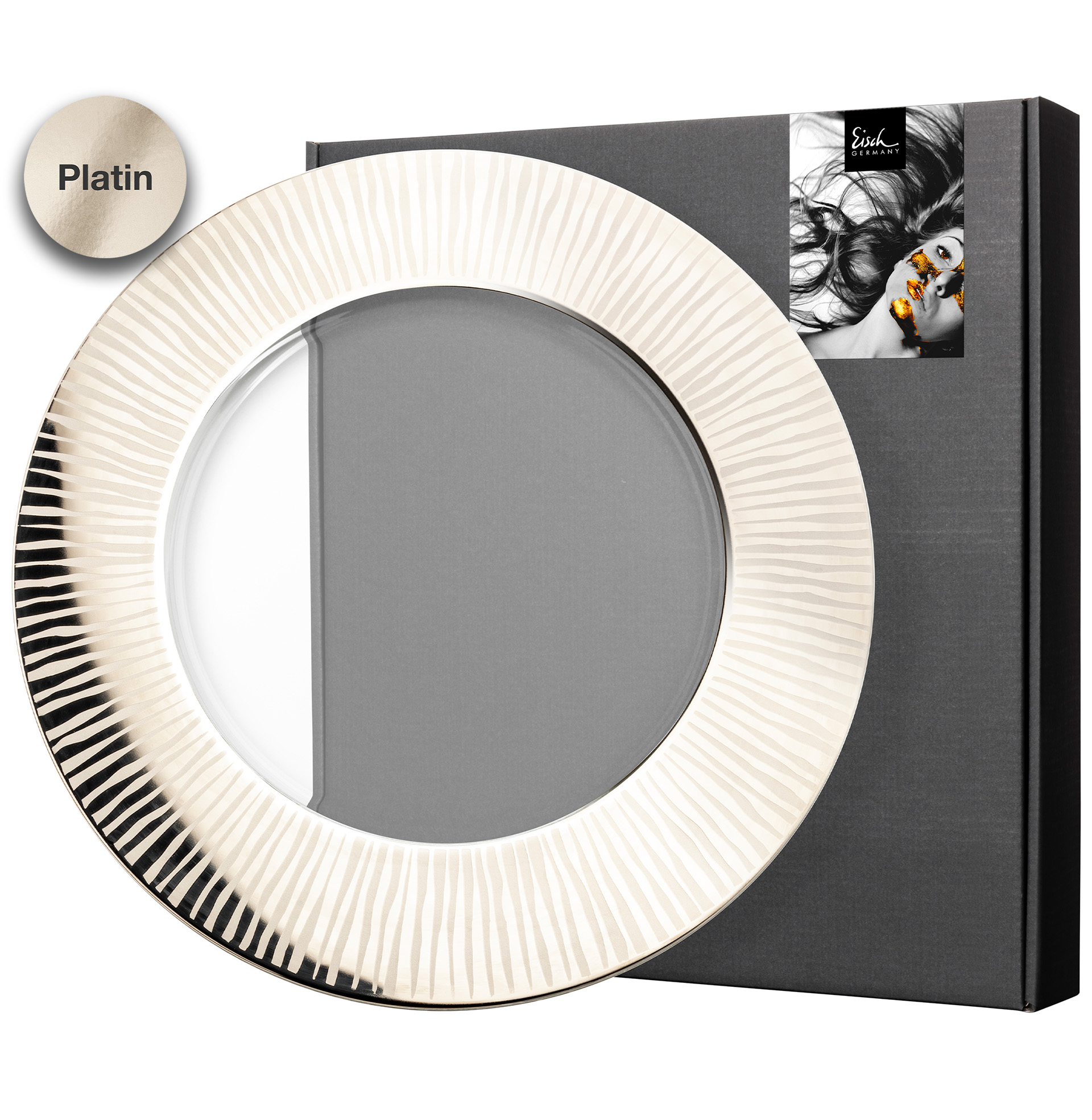 Plate platinum Ø 320 mm ELIOR