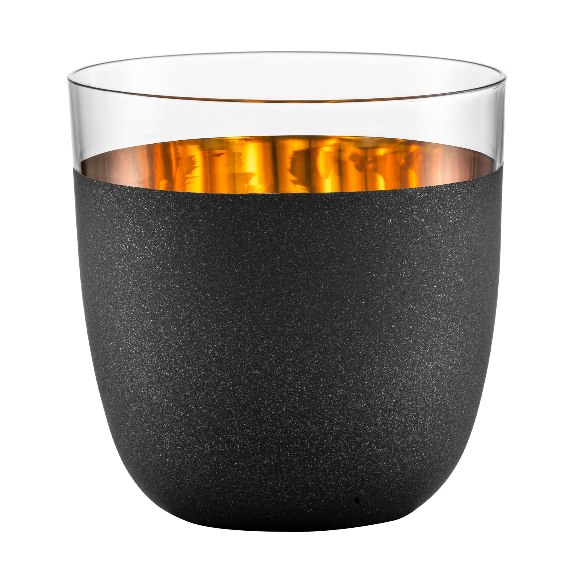 2er Set Becher schwarz/gold COSMO