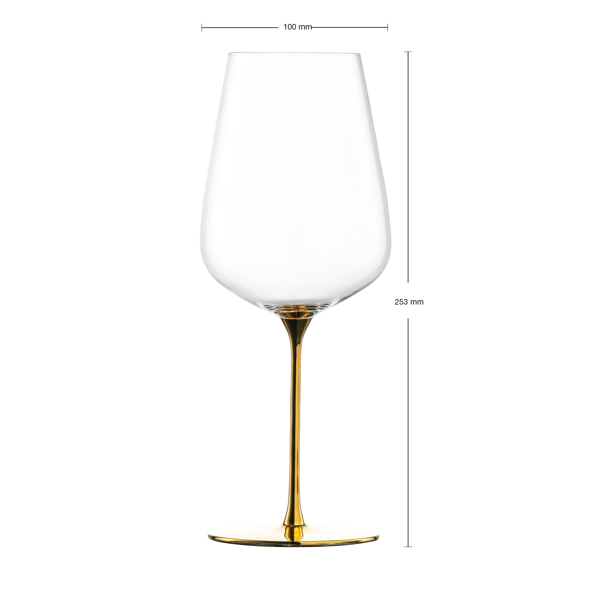 Allround wine glasses powerful & rich gold ESSENCA SENSISPLUS GOLD EDITION