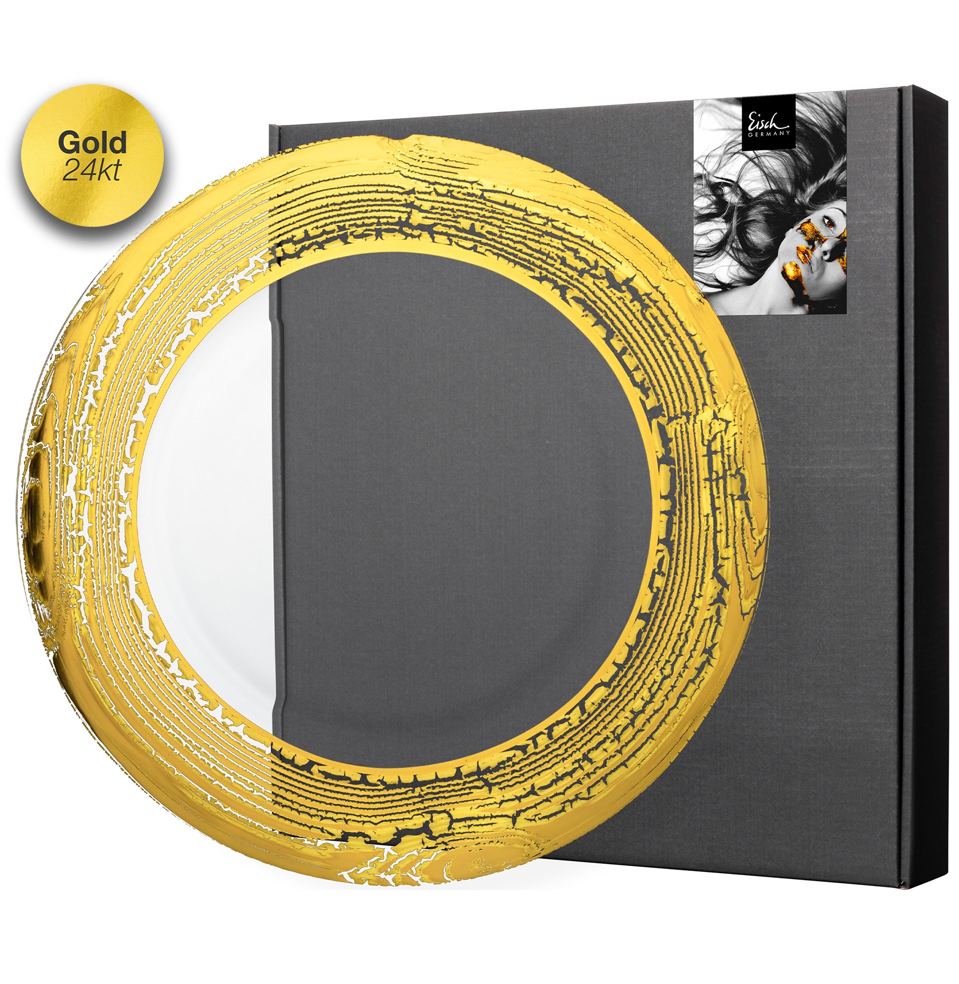 Teller gold im Geschenkkarton GOLDLEAF I EISCH