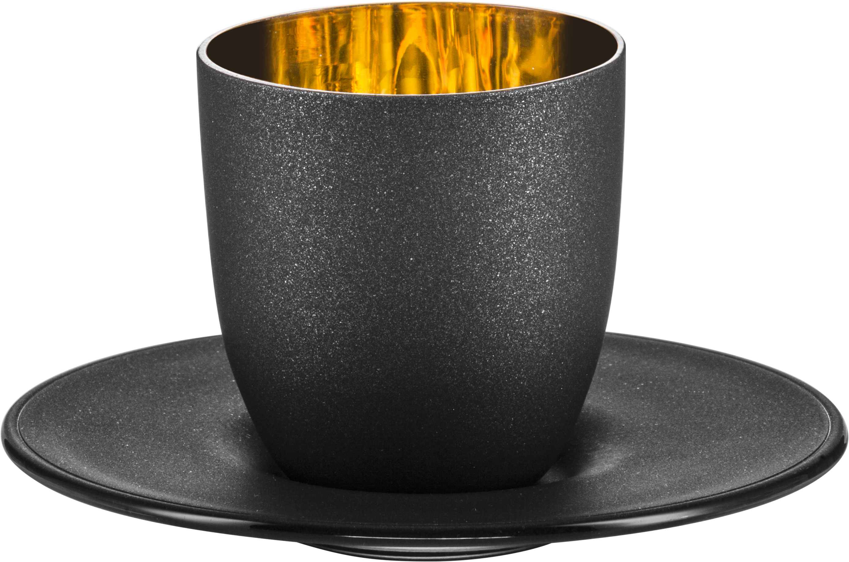 Espresso-Set schwarz/gold COSMO COLLECT